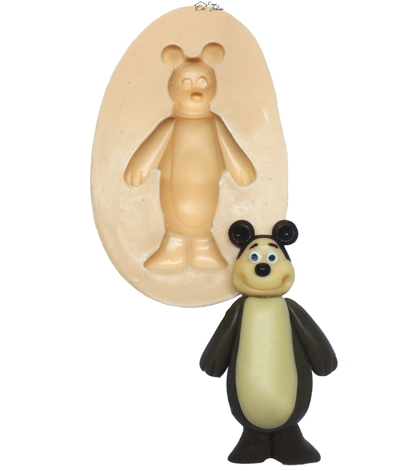 Molde de silicone - Masha e o Urso - Urso Medio - Mod.03 - P245