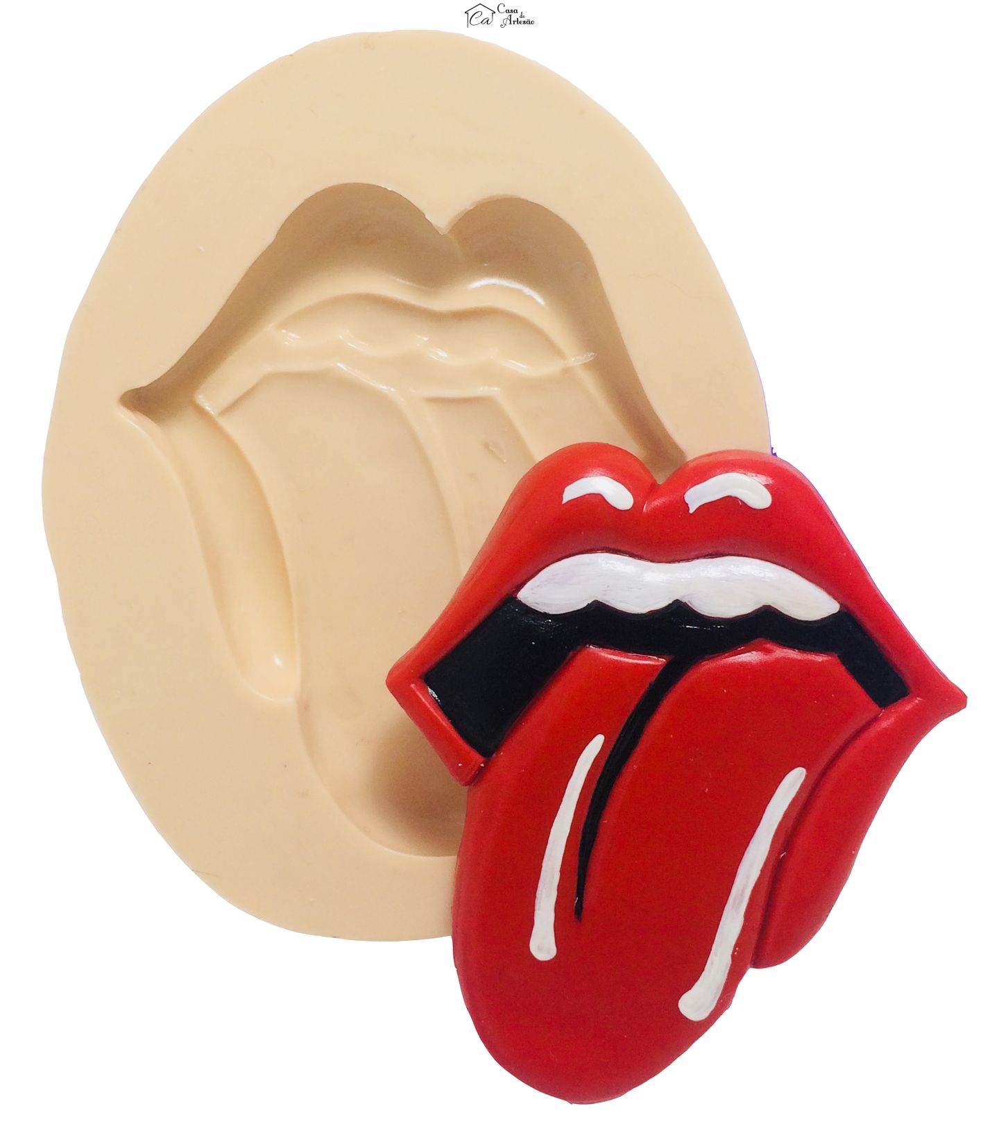 Molde de silicone - Rock - Boca para Fora - Grande - P403