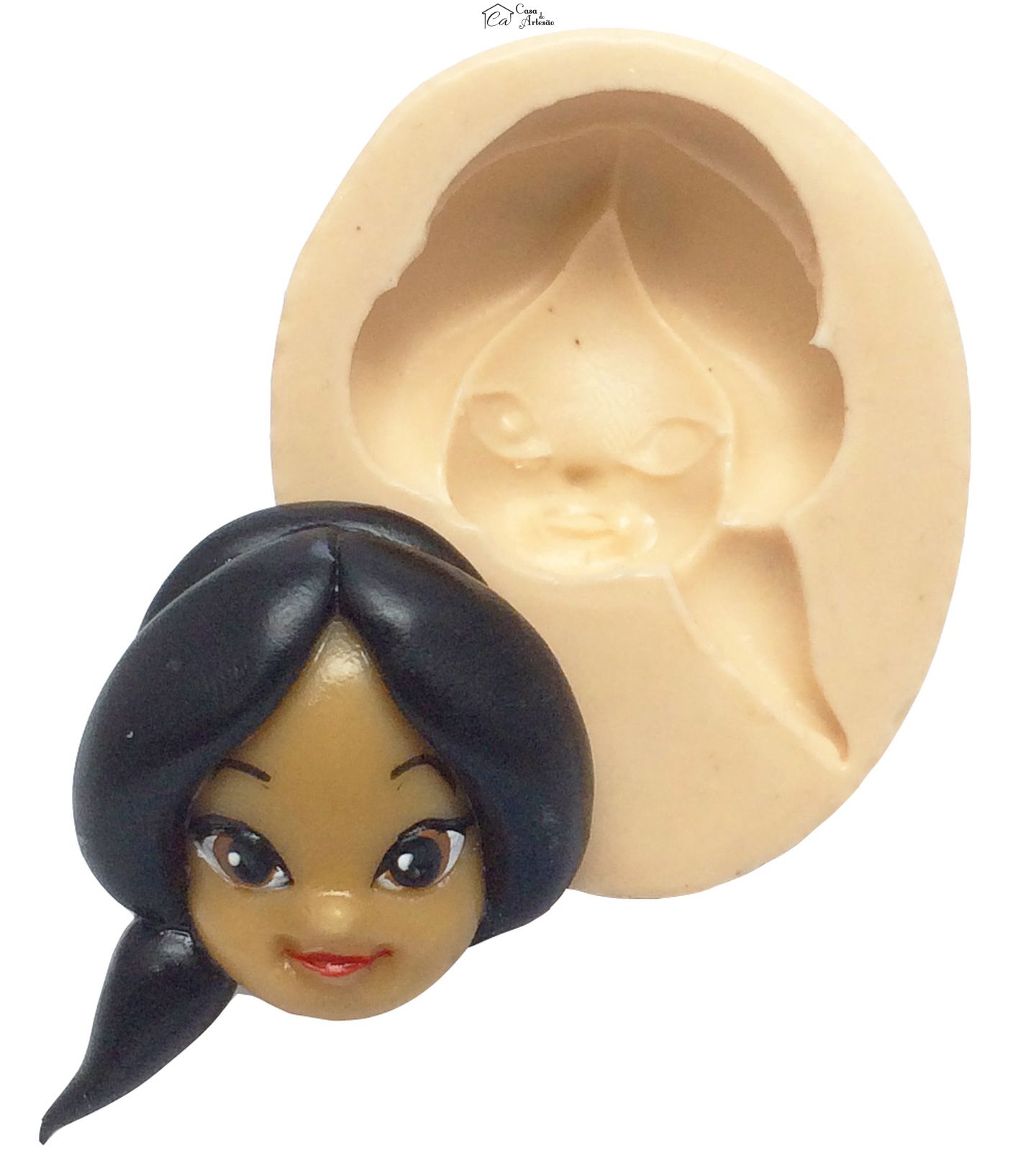 Molde de silicone - Aladim - Rosto Jasmine - Baby - P177