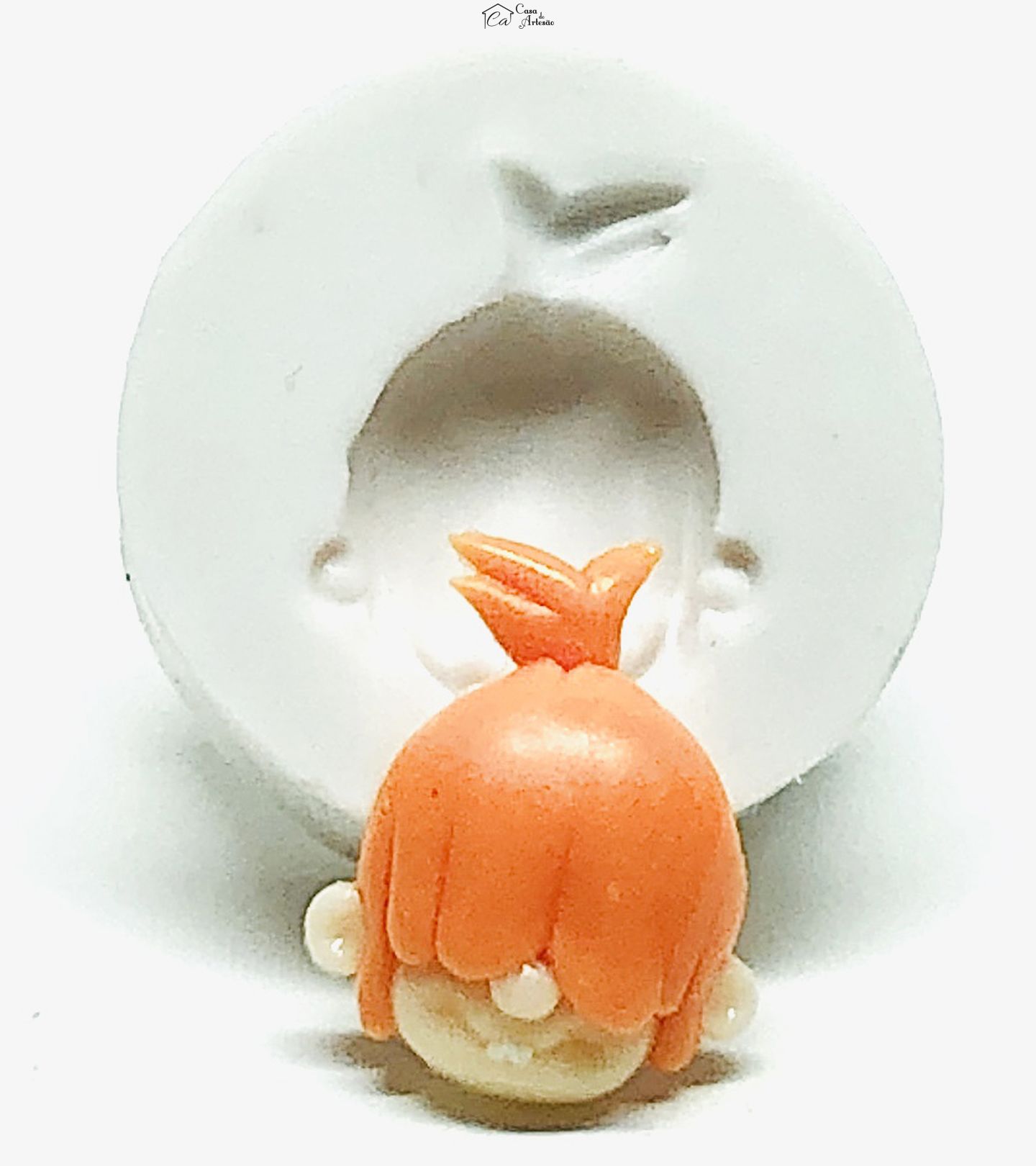 Molde de silicone - Cleo e Cuquim - Rosto Pelusin - Pequeno - P962