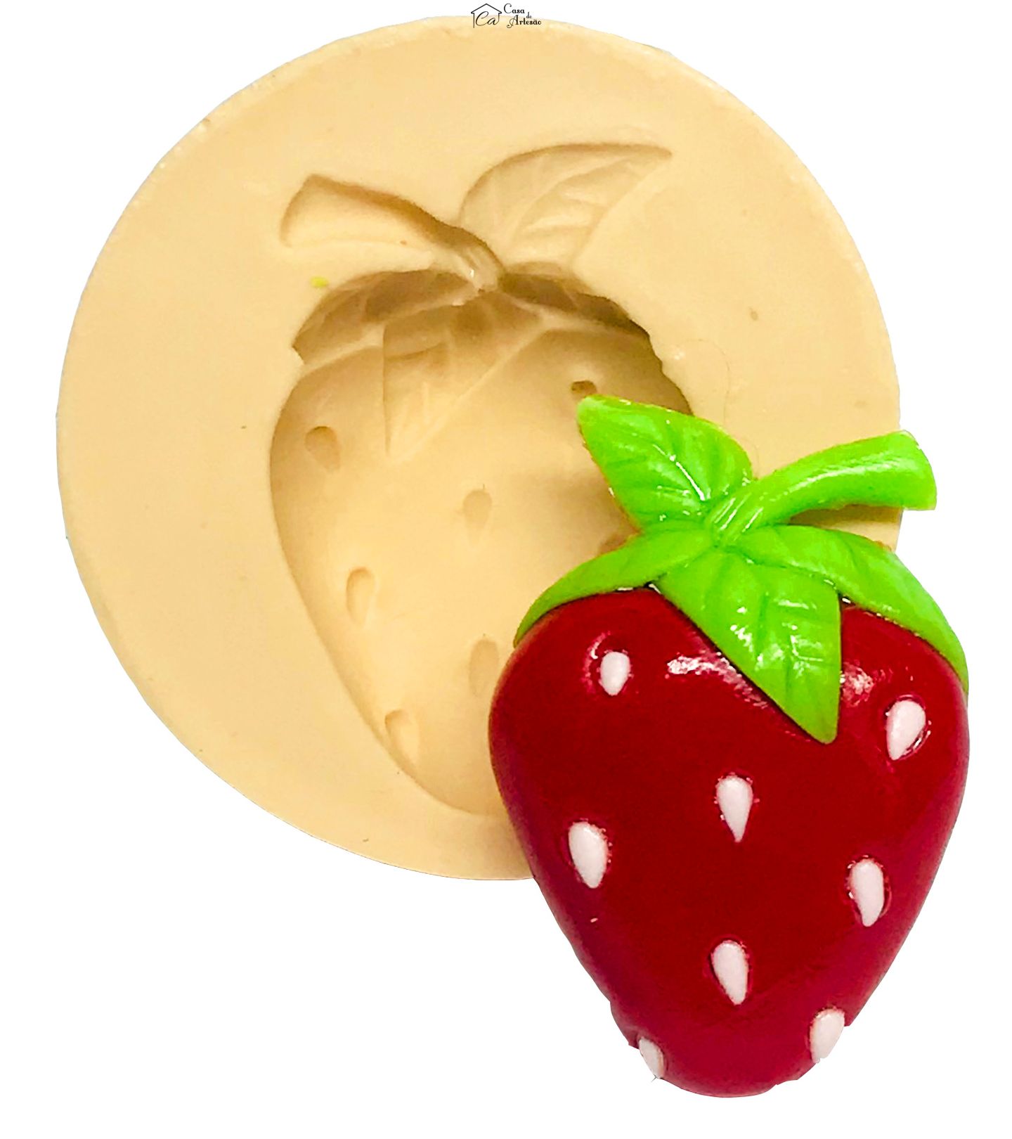 Molde de silicone - Moranguinho - Moranguinho - Fruta Pequena - P514