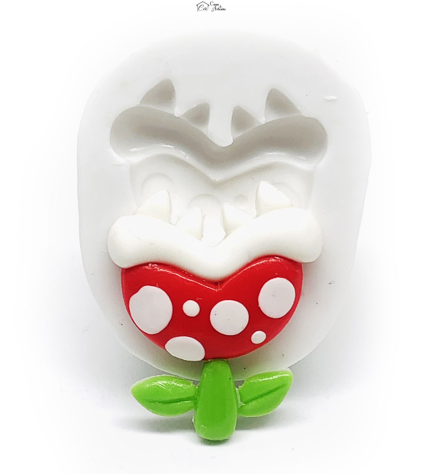 Molde de silicone - Super Mario Bros. - Planta Carnivora - Media - P1201