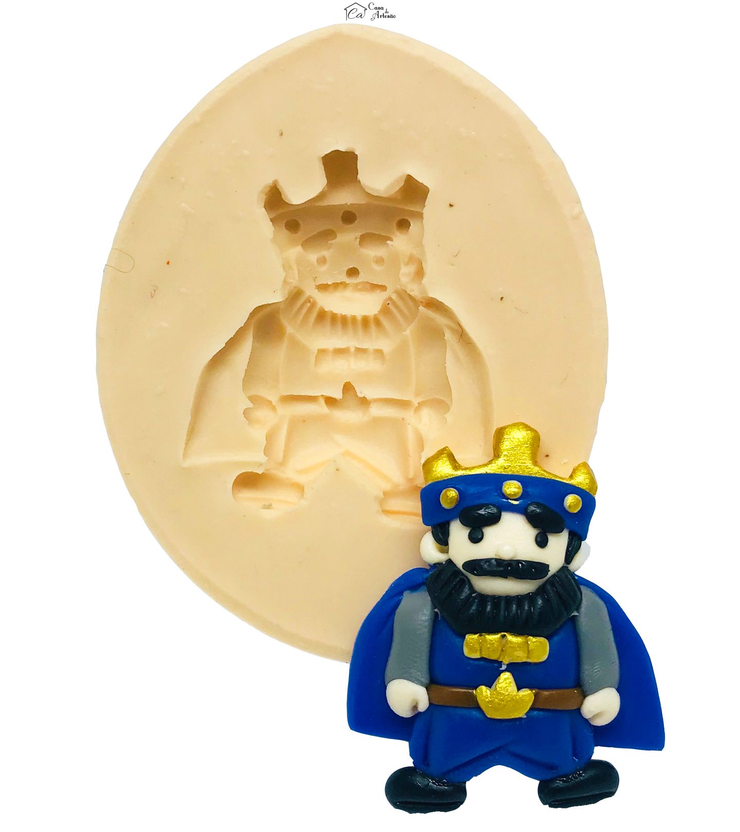 Molde de silicone - Clash Royale - Rei Mod.01 Baby - Pequeno - P505