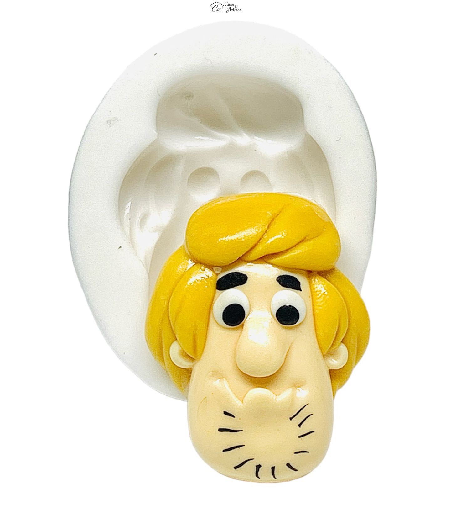 Molde de silicone - Scooby Doo - Rosto Salsicha - Medio - P1236