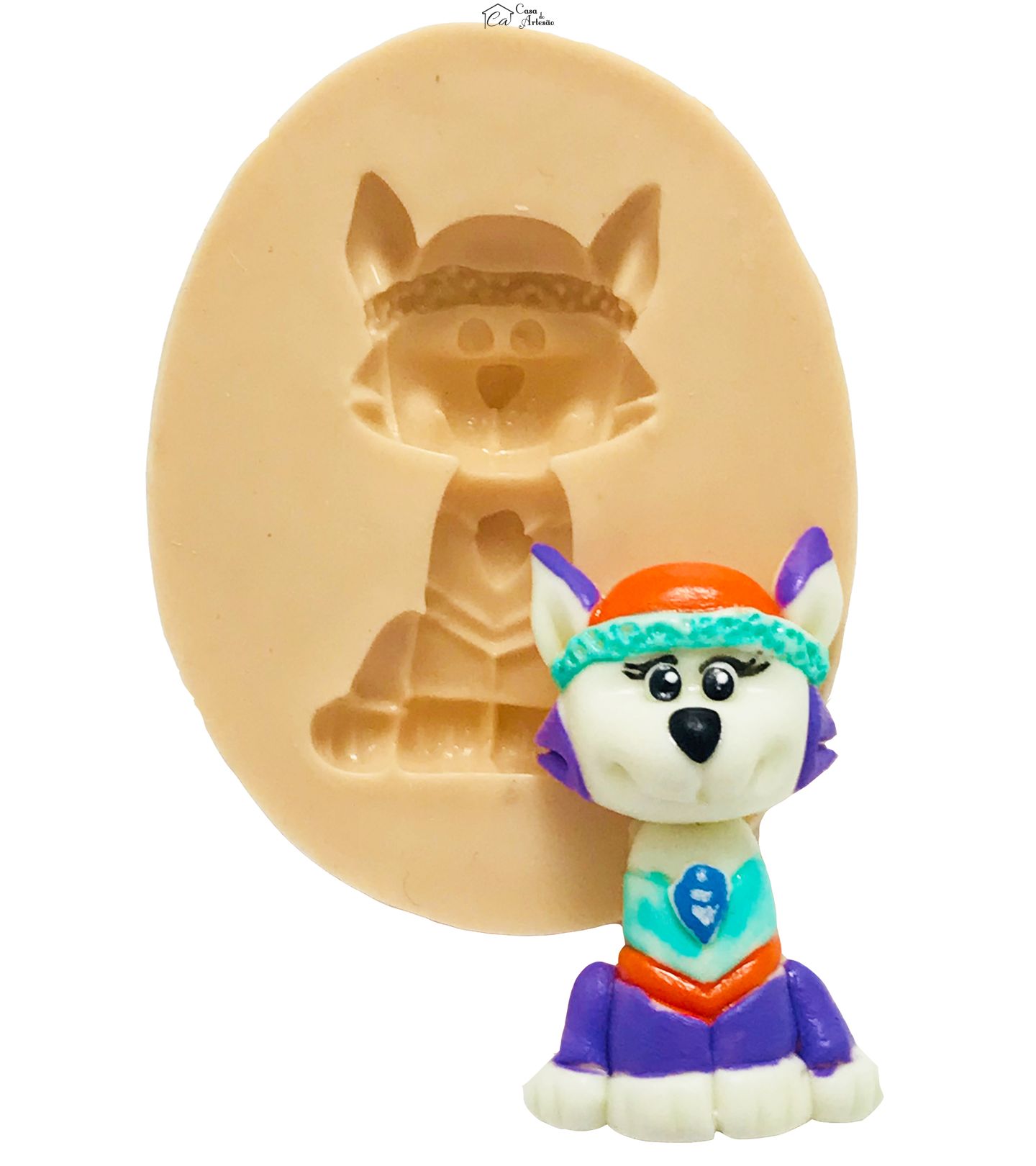 Molde de silicone - Patrulha Canina - Everest - Pequena - P441