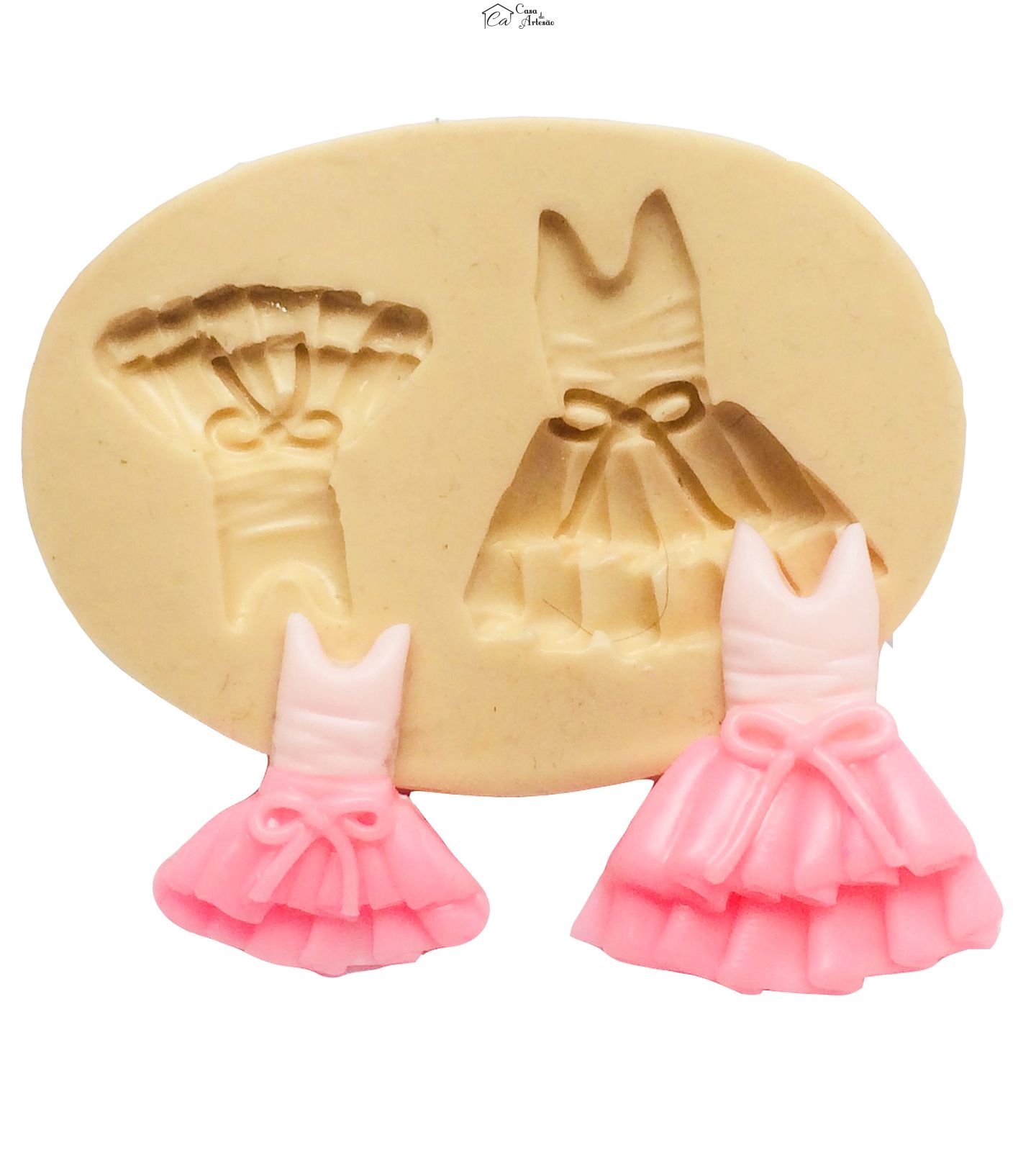 Molde de silicone - Vestido de Bailarina - 02 Tamanhos - P213