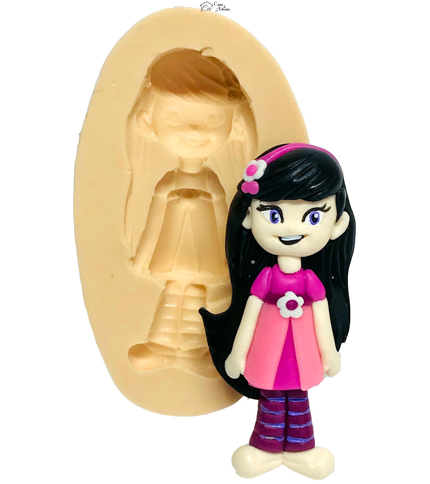 Molde de silicone - Moranguinho - Cerejinha - Boneca Media - P531