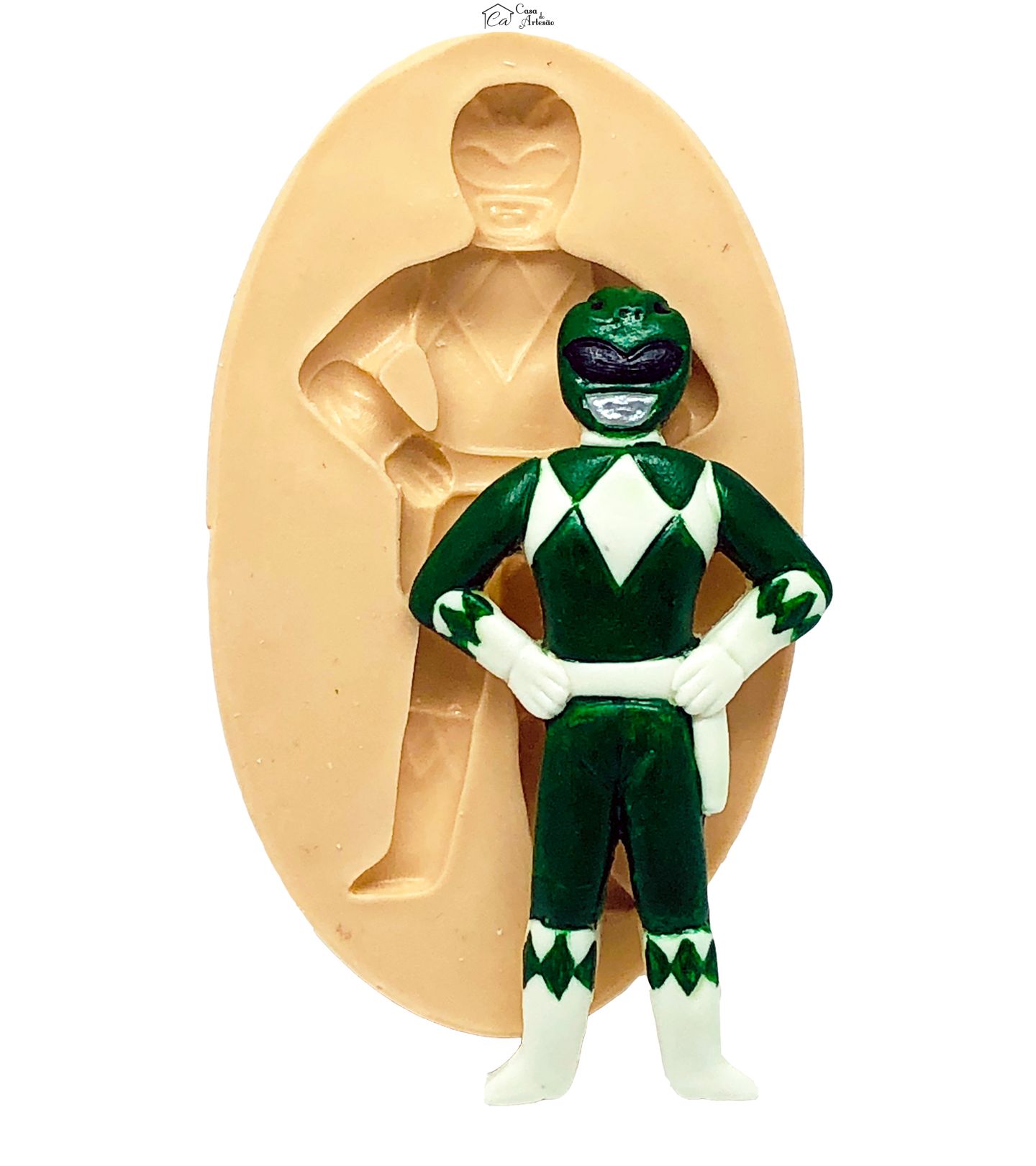 Molde de silicone - Power Ranger - Verde - Grande - P787