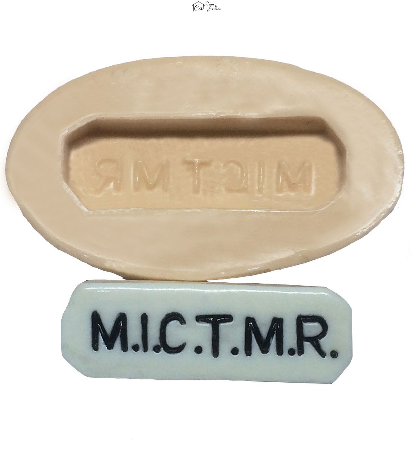 Molde de silicone - Maçonaria - Placa M.I.C.T.M.R - Pequena - P258