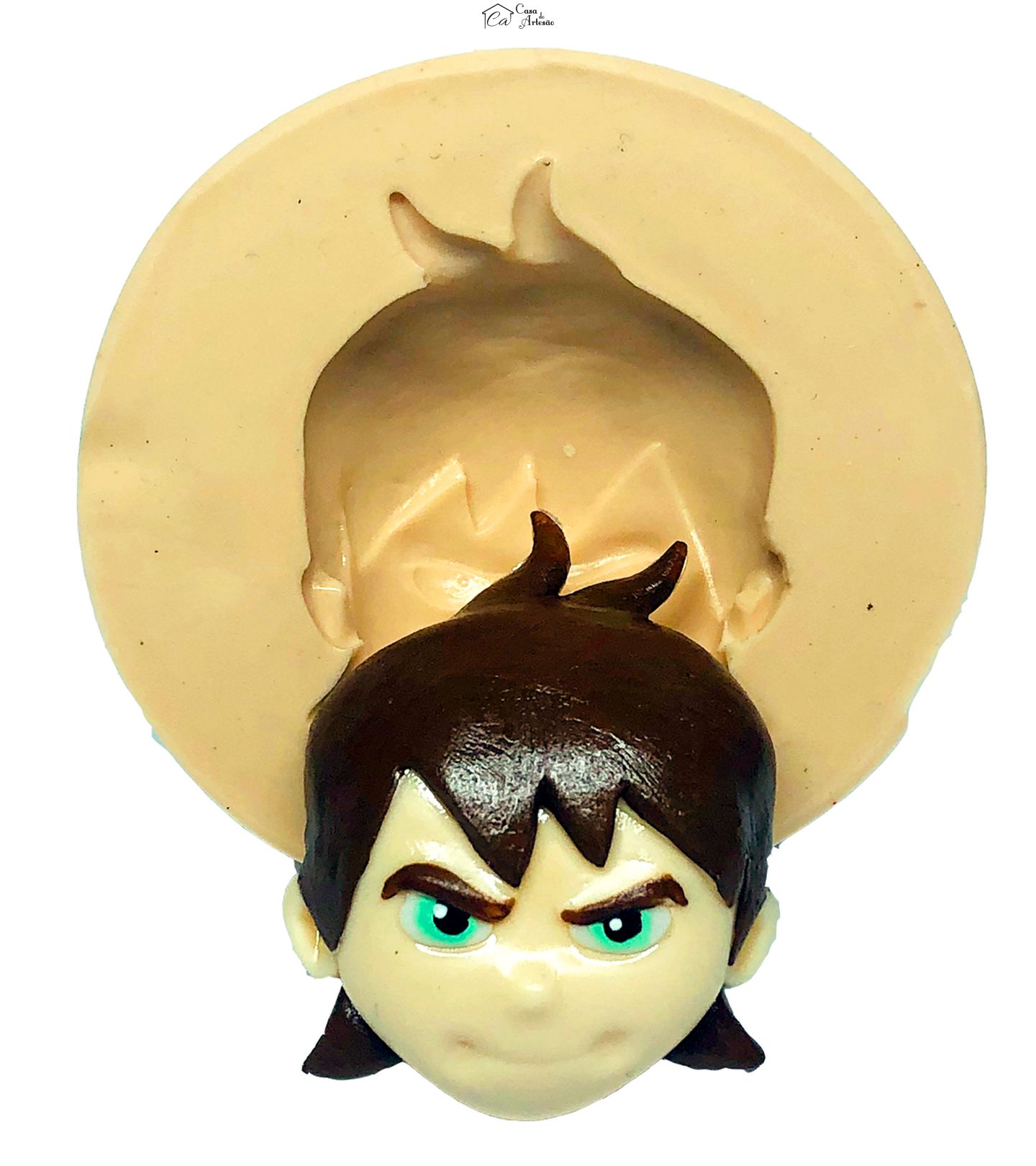 Molde de silicone - Ben 10 - Rosto Ben 10 - Medio - P736