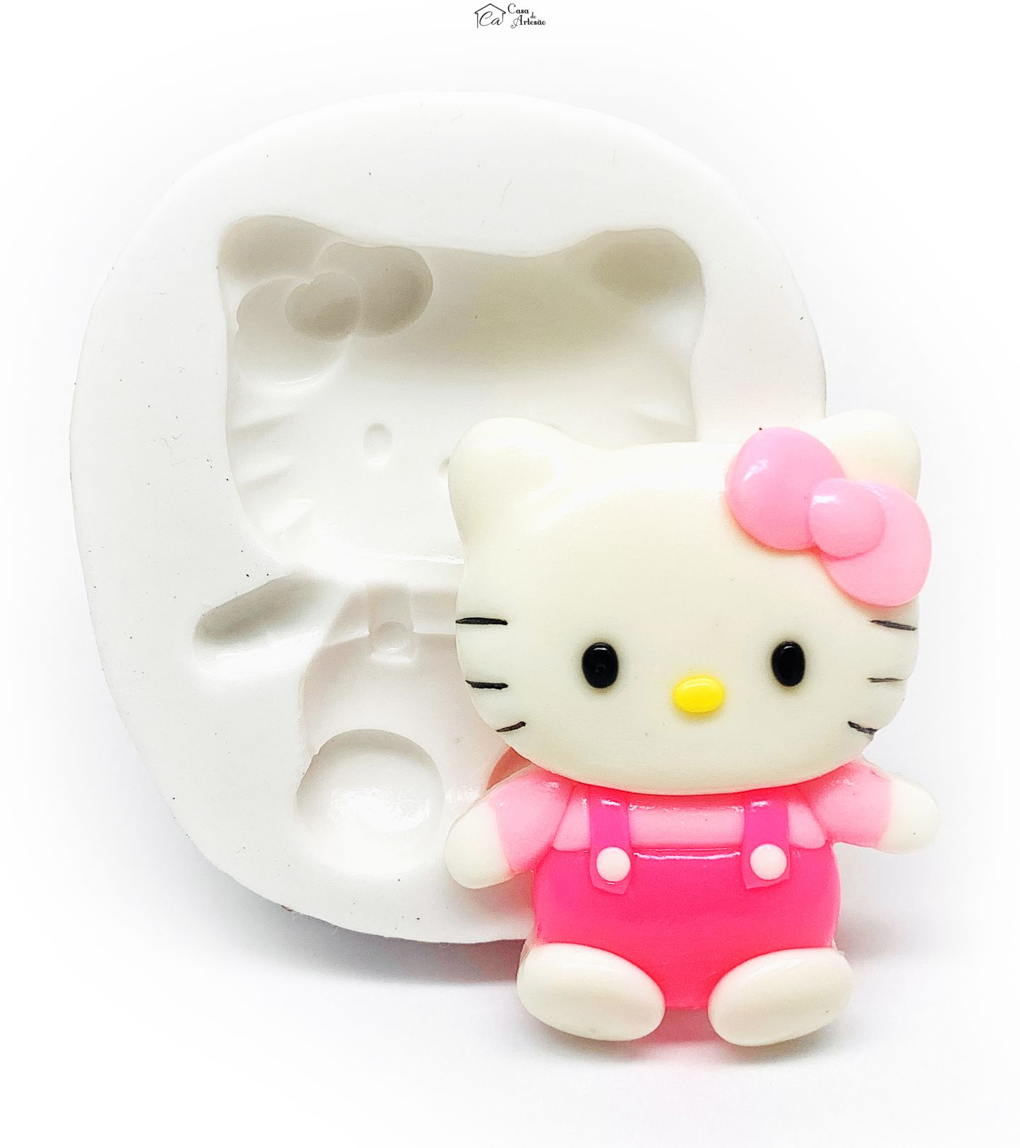 Molde de silicone - Hello Kitty  - Mod.02 - Media - P1215