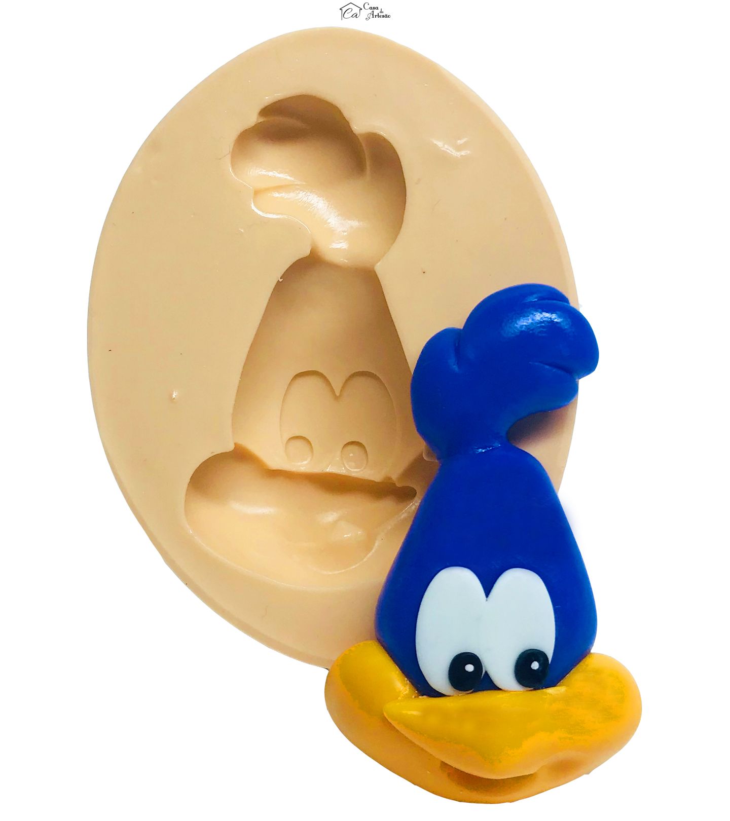 Molde de silicone - Looney Tunes Baby - Rosto Papa Leguas - Grande - P596