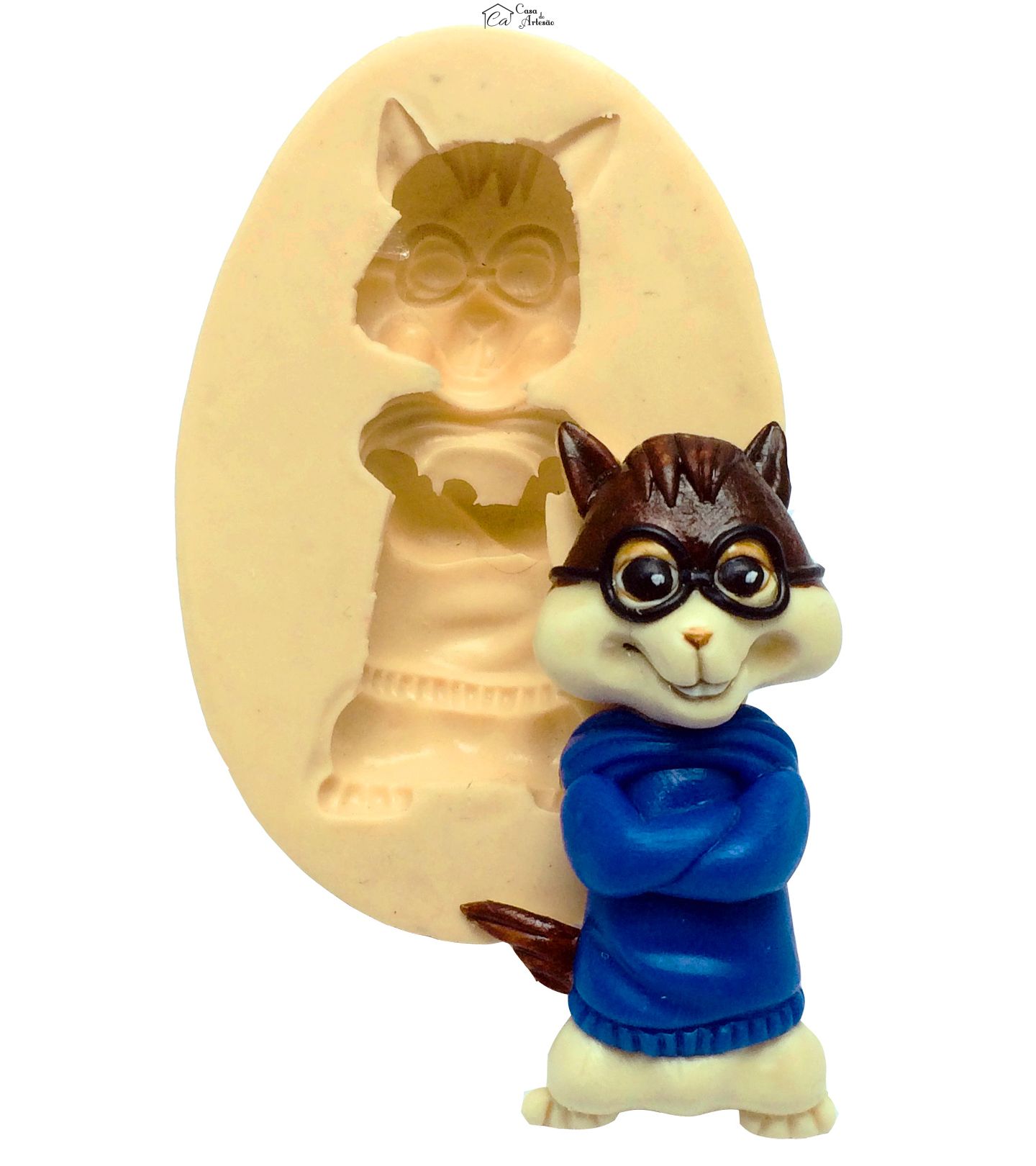 Molde de silicone - Alvin e os Esquilos - Simon