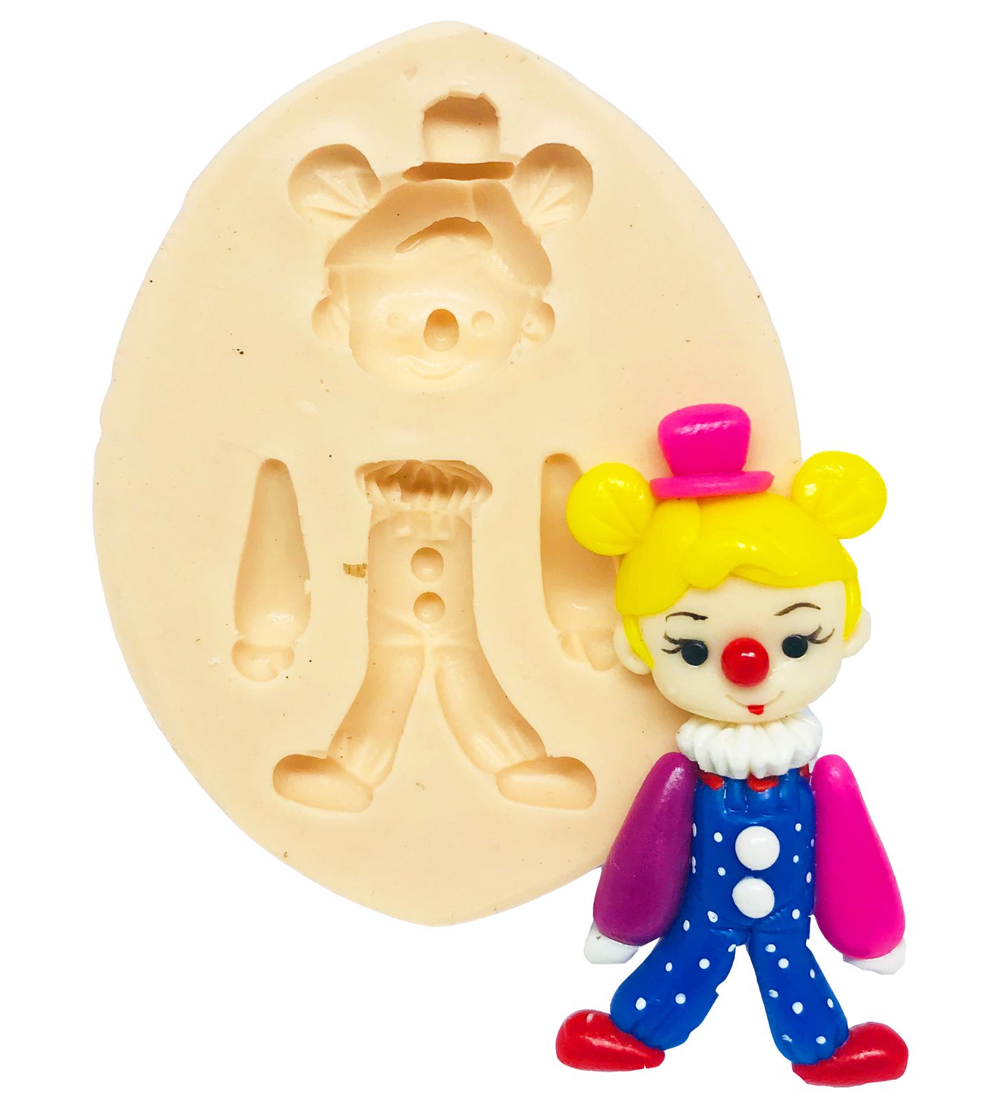 Molde de silicone - Palhaça - Com Calça - Pequena - P476