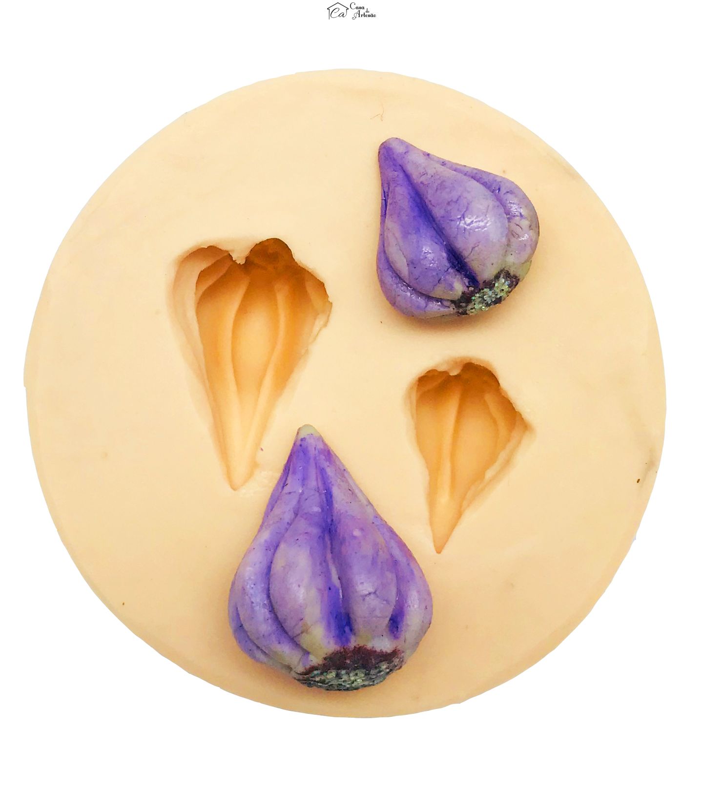 Molde de silicone - Alho Duplo (Dentes) - Pq