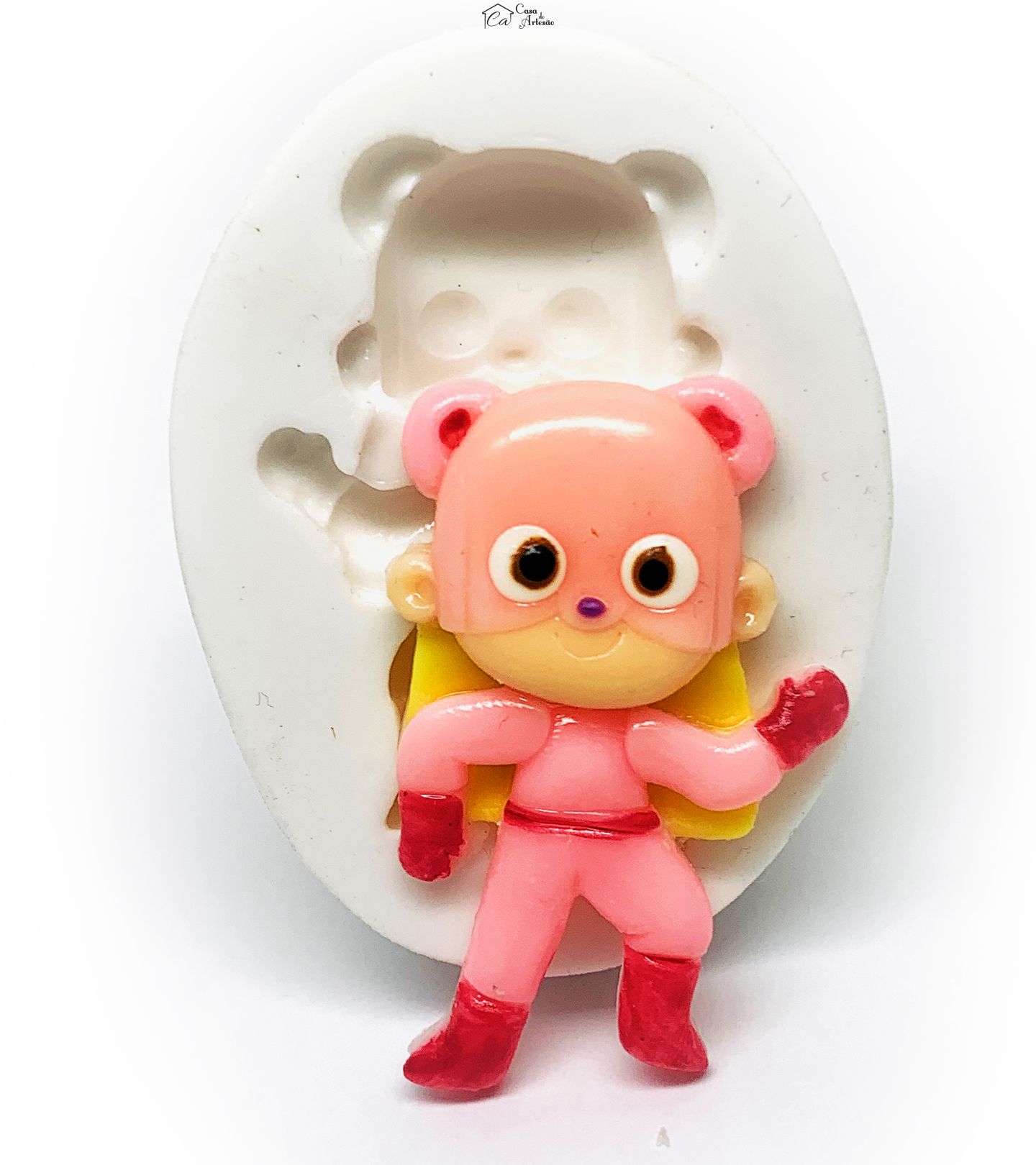 Molde de silicone - Os Aventureiros - Rosa com Uniforme - Media - P1215