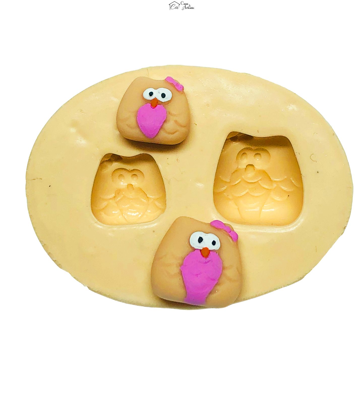 Molde de silicone - Coruja Media e Pequena - P343