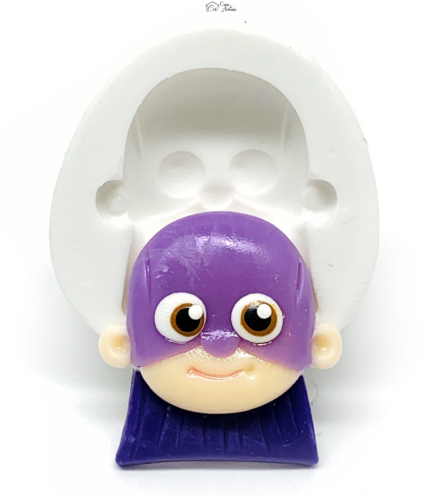 Molde de silicone - Os Aventureiros - Rosto Roxo - Pequeno - P1219