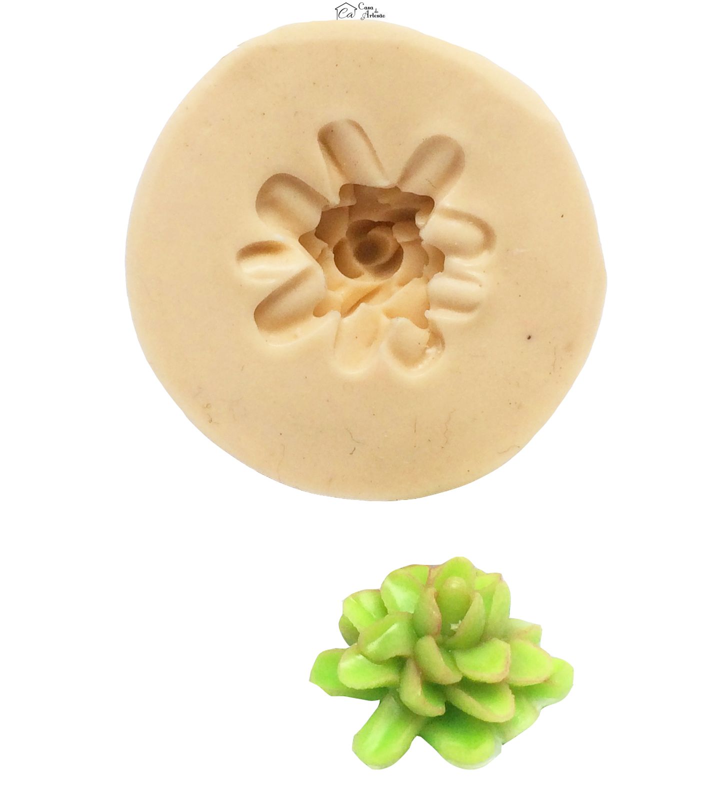 Molde de silicone - Suculenta - Pequena - Mod.02 - P356