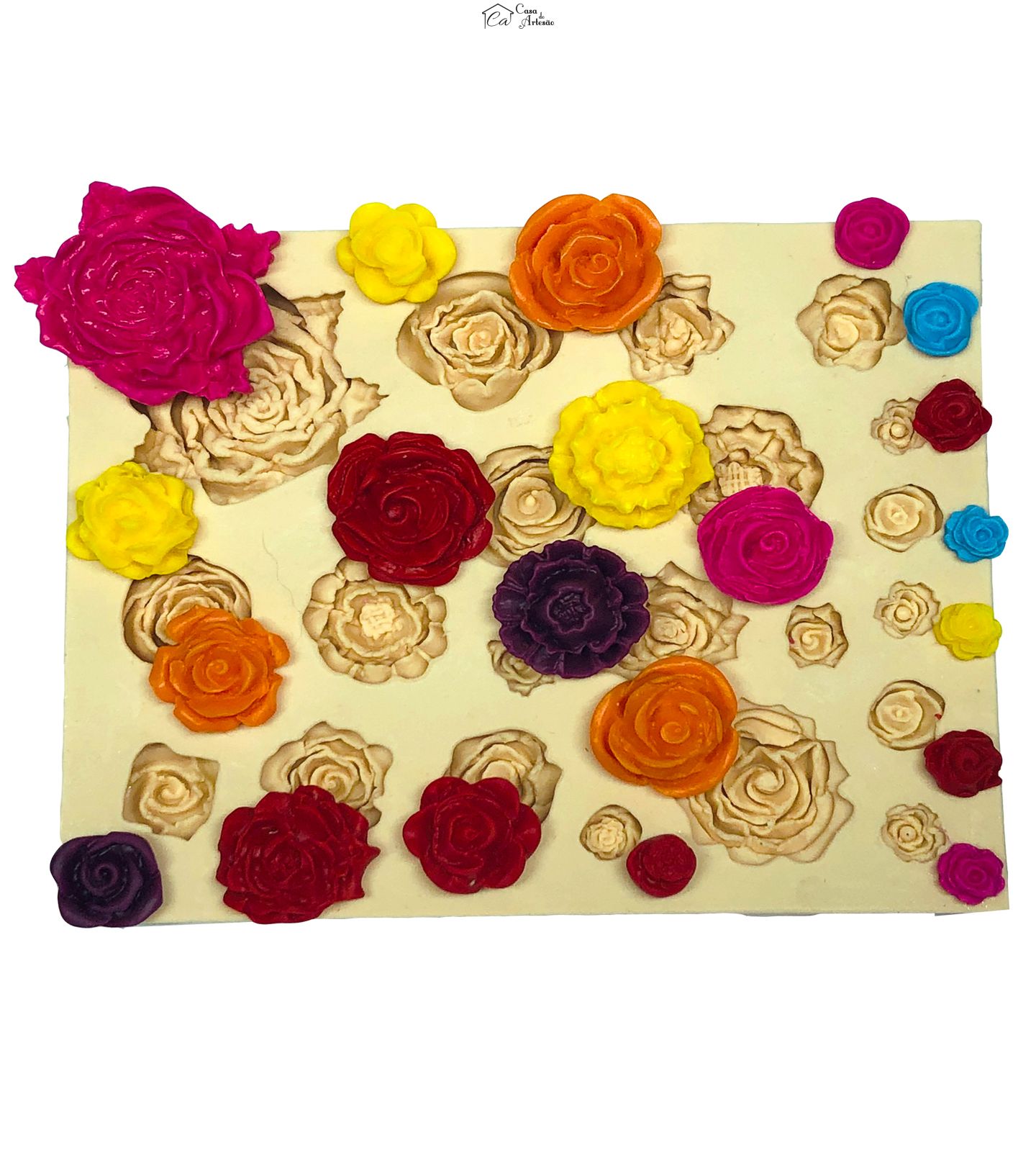 Molde de silicone - Rosas - 21 Modelos - P688