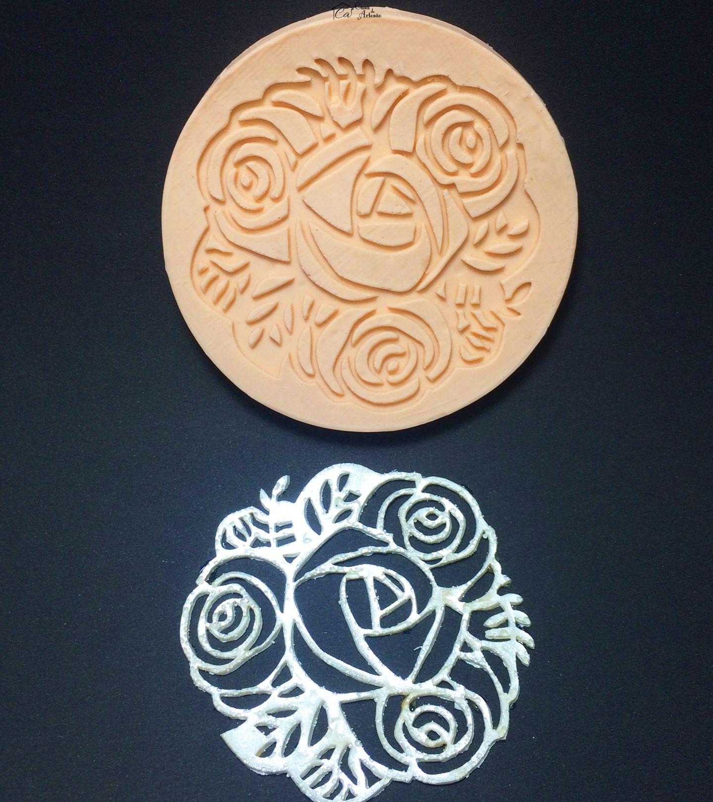 Molde de silicone - Renda Para Bolo - Cupcakes - Rosas