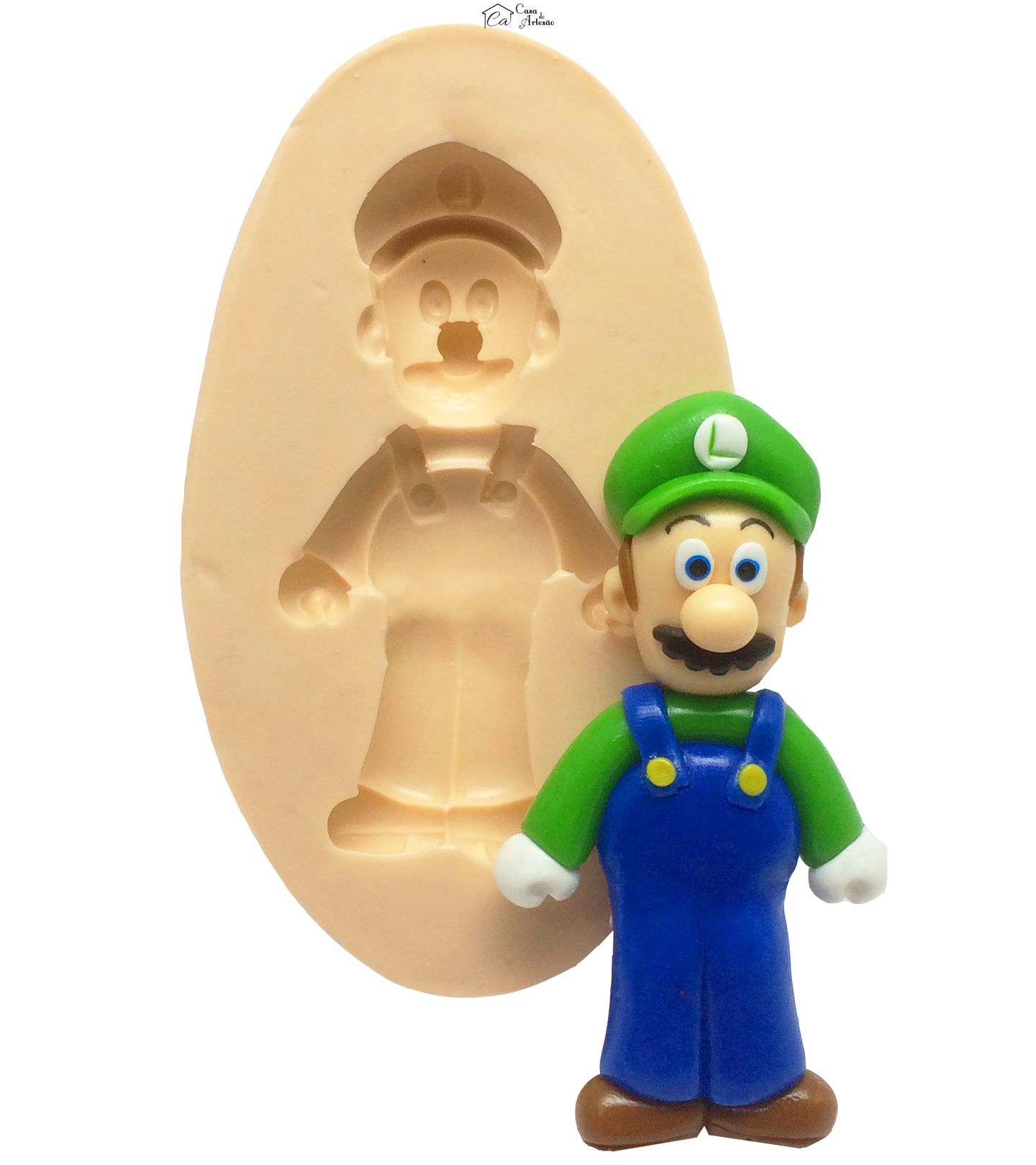 Molde de silicone - Super Mario Bros - Luigi Grande - P281