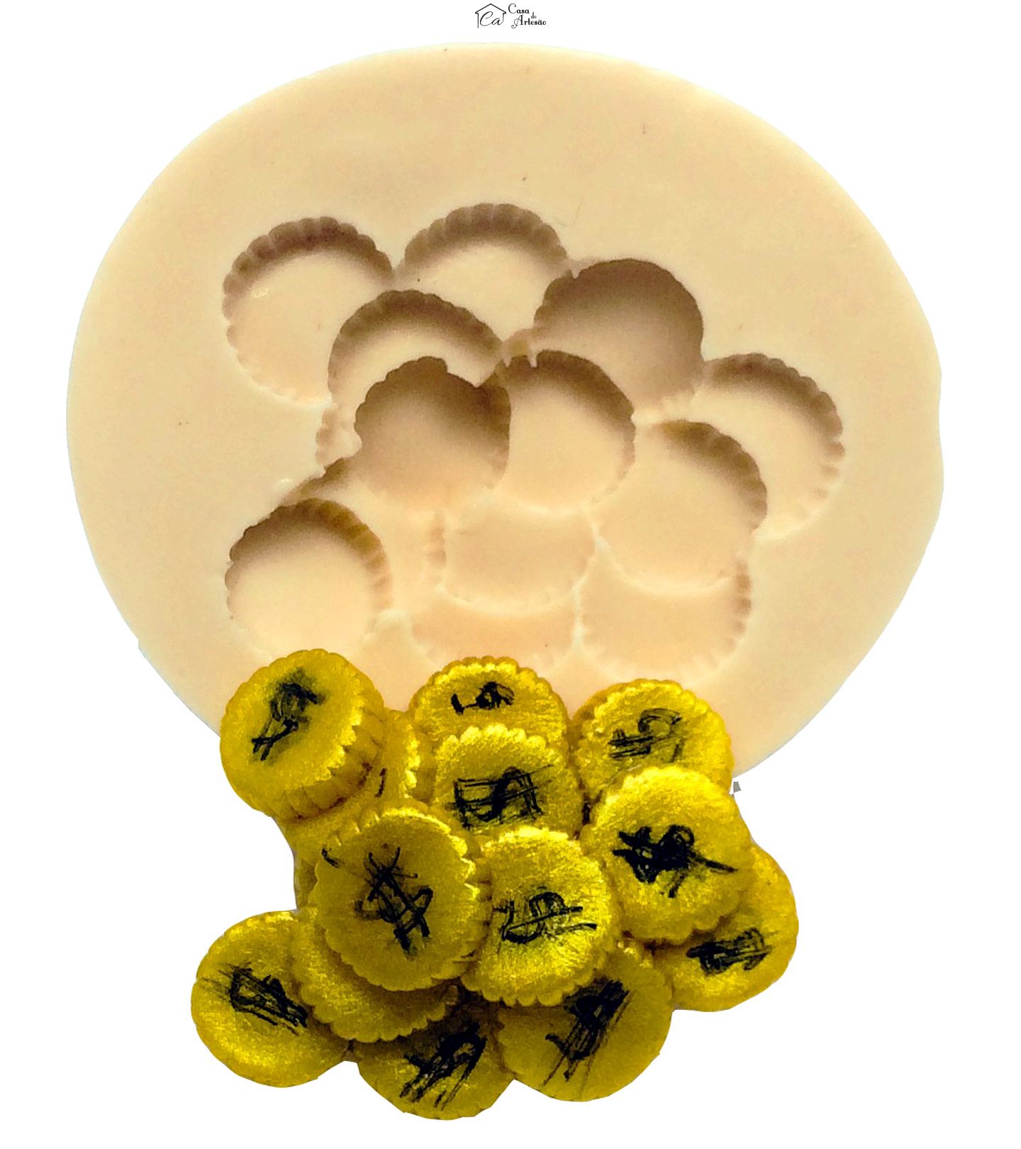 Molde de silicone - Pirata - Moedas - P180