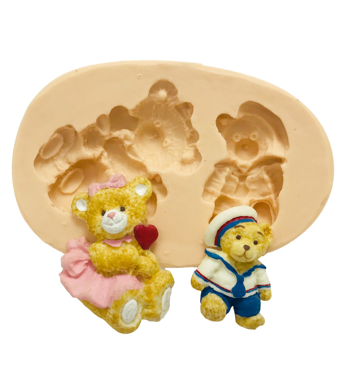 Molde de silicone - Ursos Marinheiros (2)