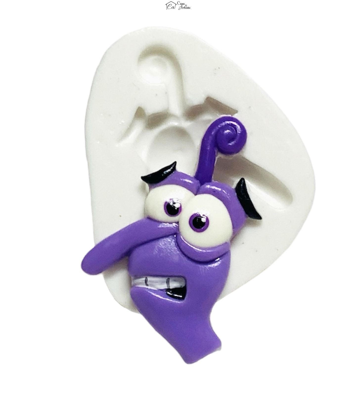 Molde de silicone - Divertida Mente - Rosto Medo - Medio - P1246