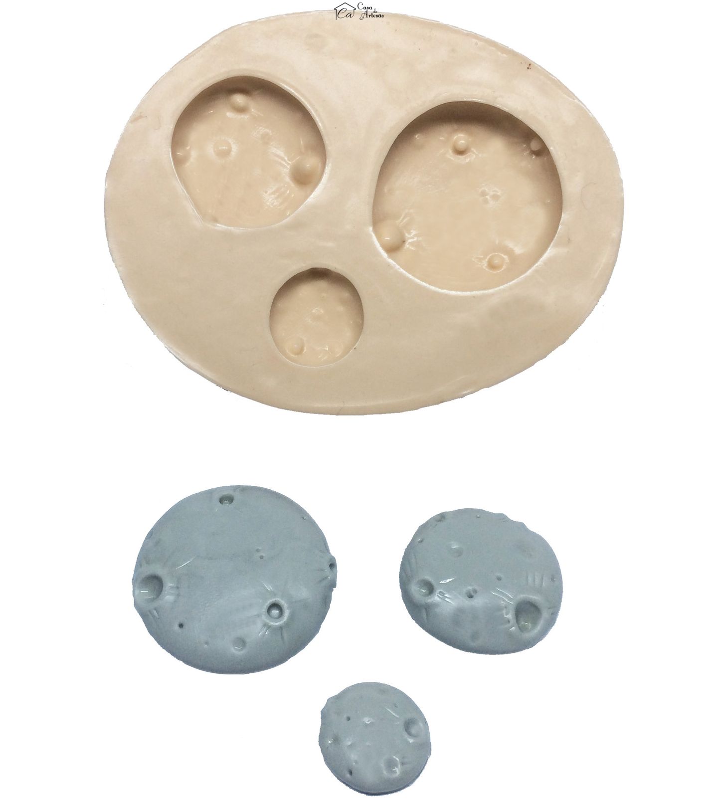 Molde de silicone - O Pequeno Principe - Lua - 03 Tamanhos - P274