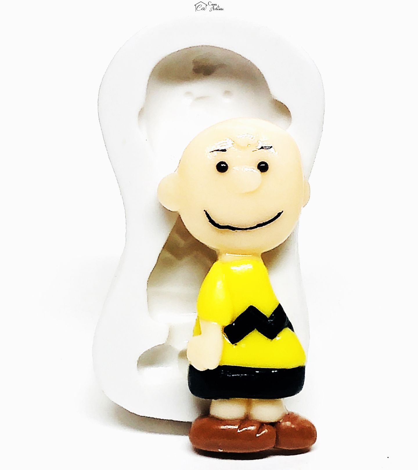 Molde de silicone - Turma do Snoopy - Charlie Brown - Grande - P1074