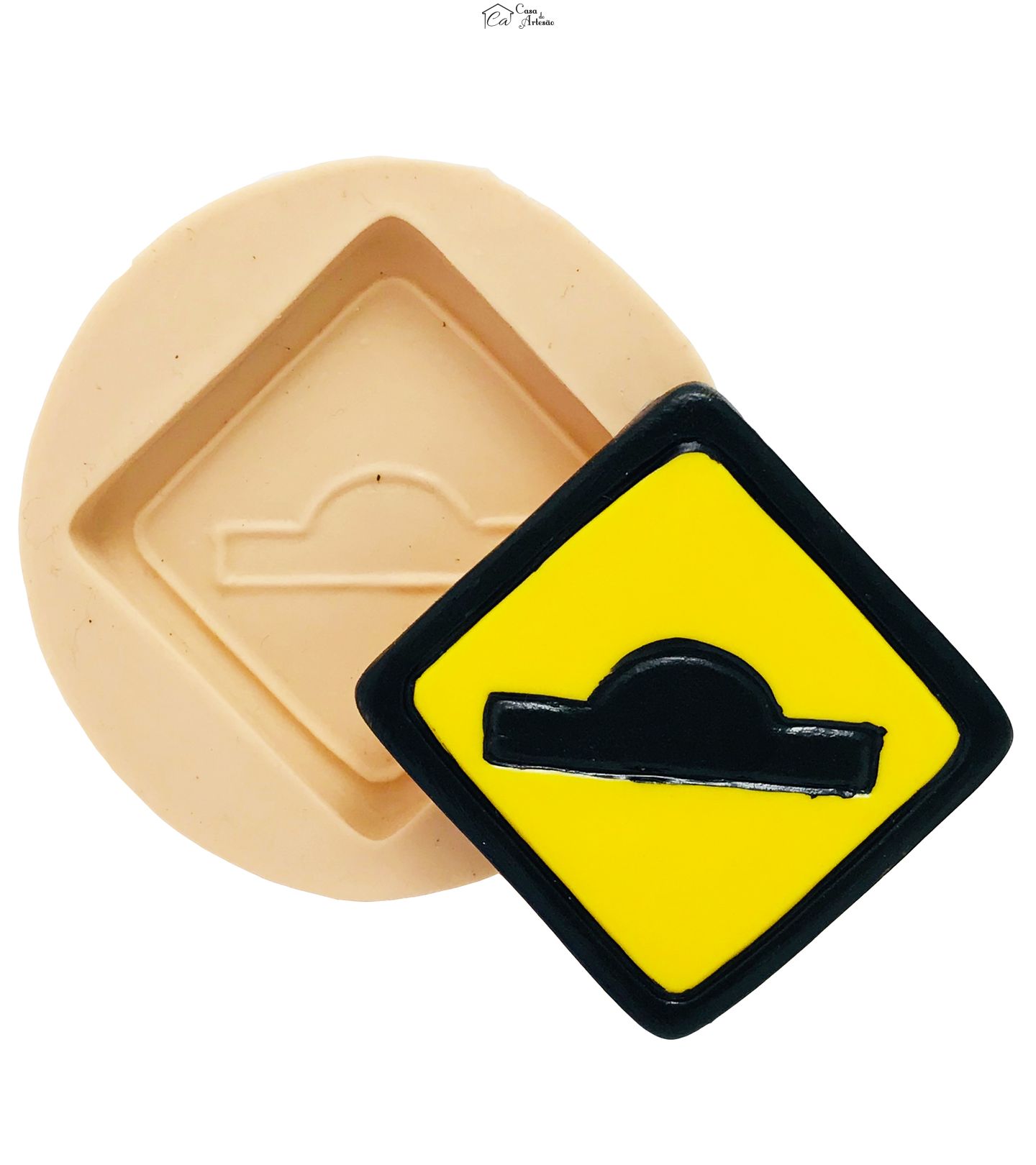 Molde de silicone - Placa Sinalização - Lombada - Grande - P445