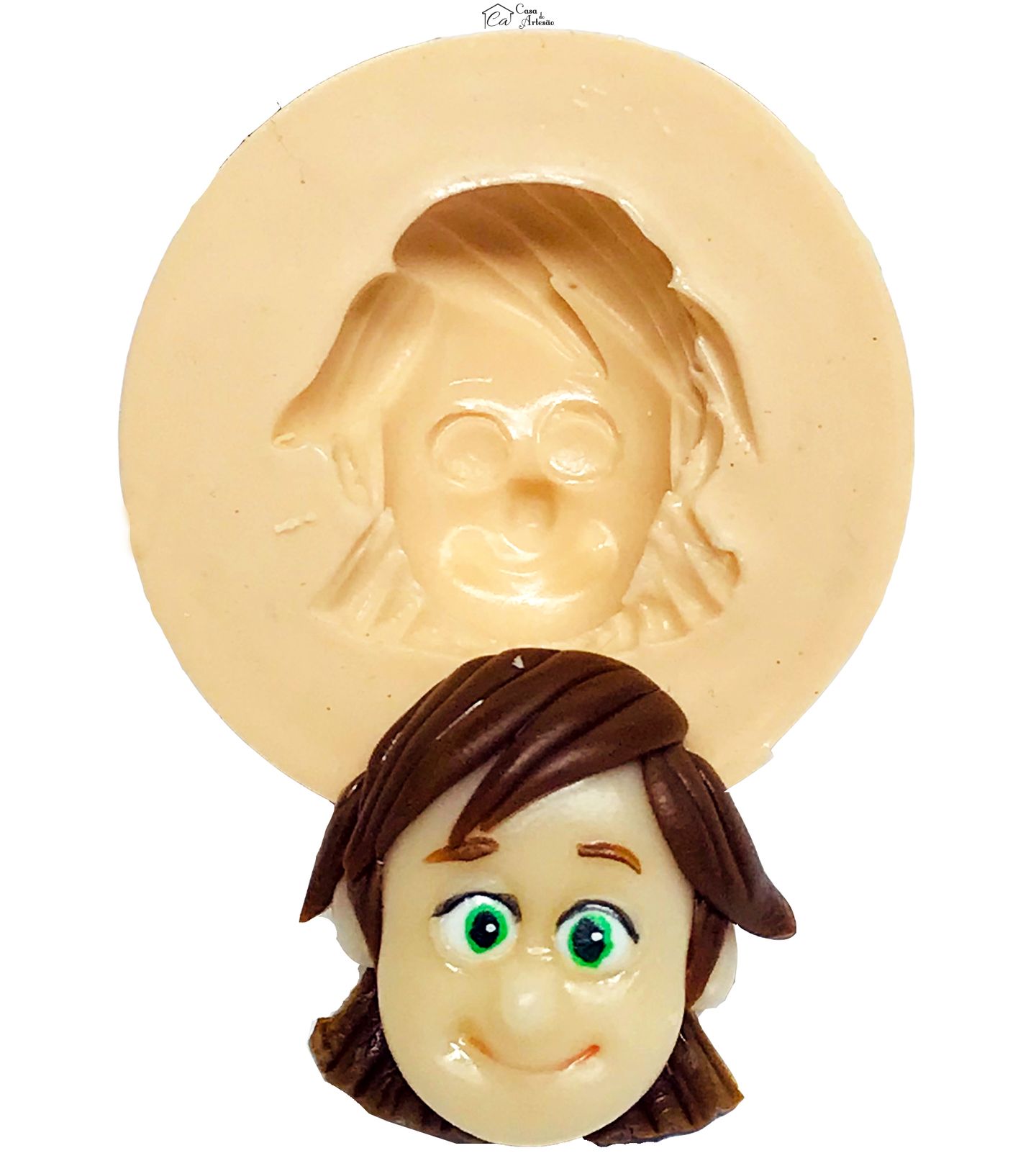 Molde de silicone - Hotel Transilvania - Rosto Soluço - Pequeno - P581