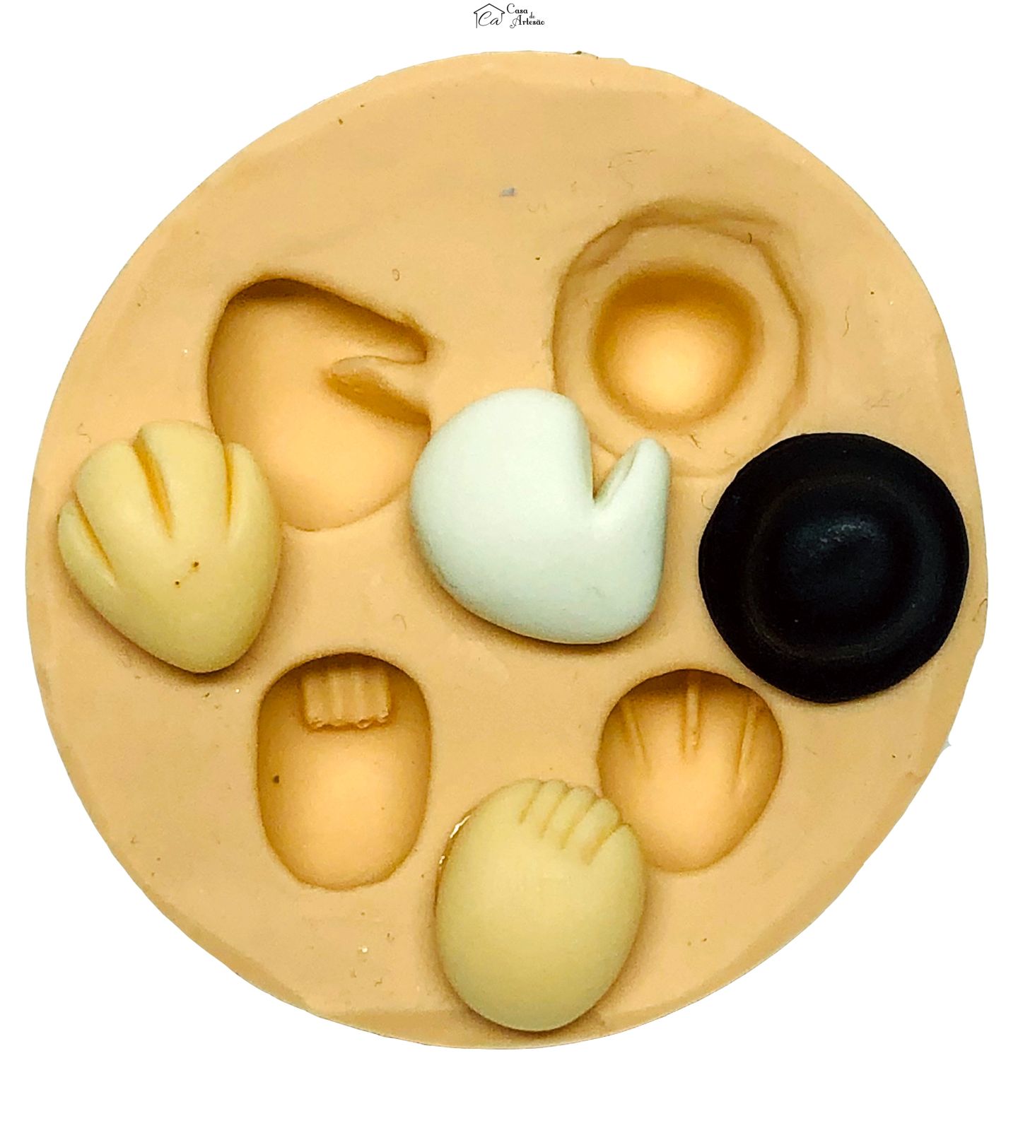 Molde de silicone - Mãos, Pés e Chapéu