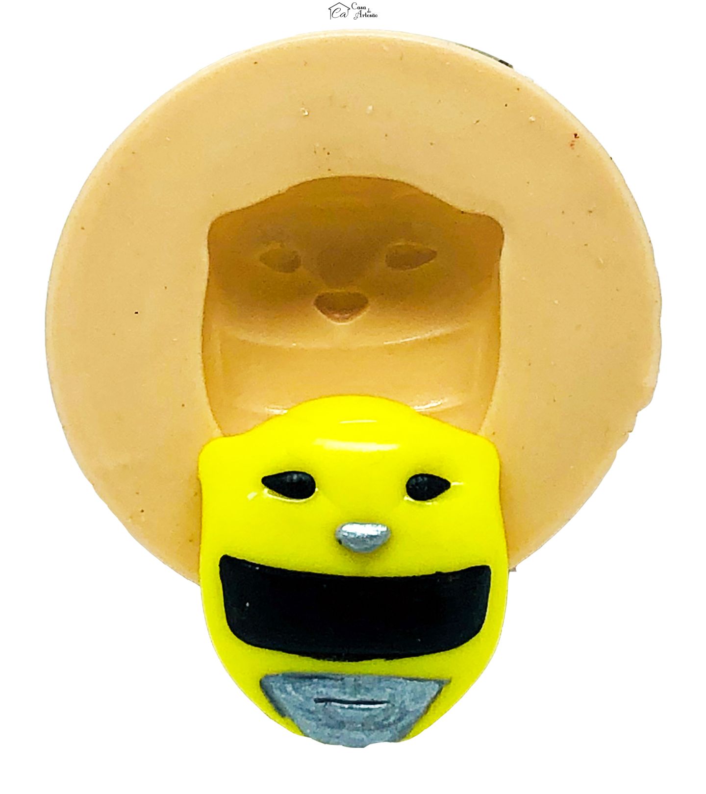 Molde de silicone - Power Ranger - Rosto Amarelo - Pequeno - P790