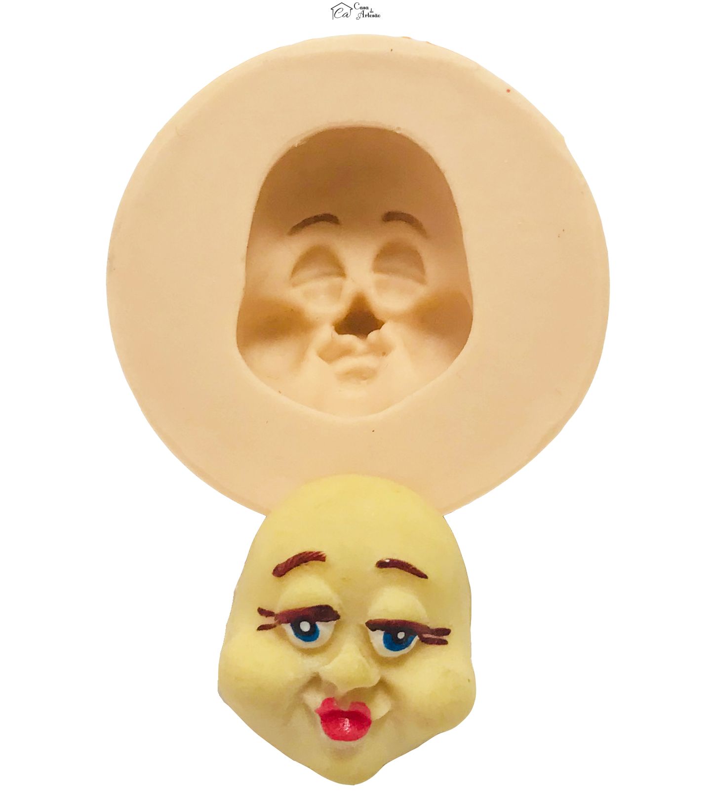 Molde de silicone - Rosto Pequeno Bochechudo