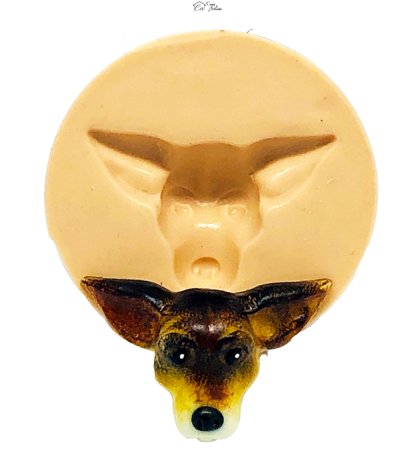 Molde de silicone - Cachorro - Rosto Vira Latas - Pequeno - P841