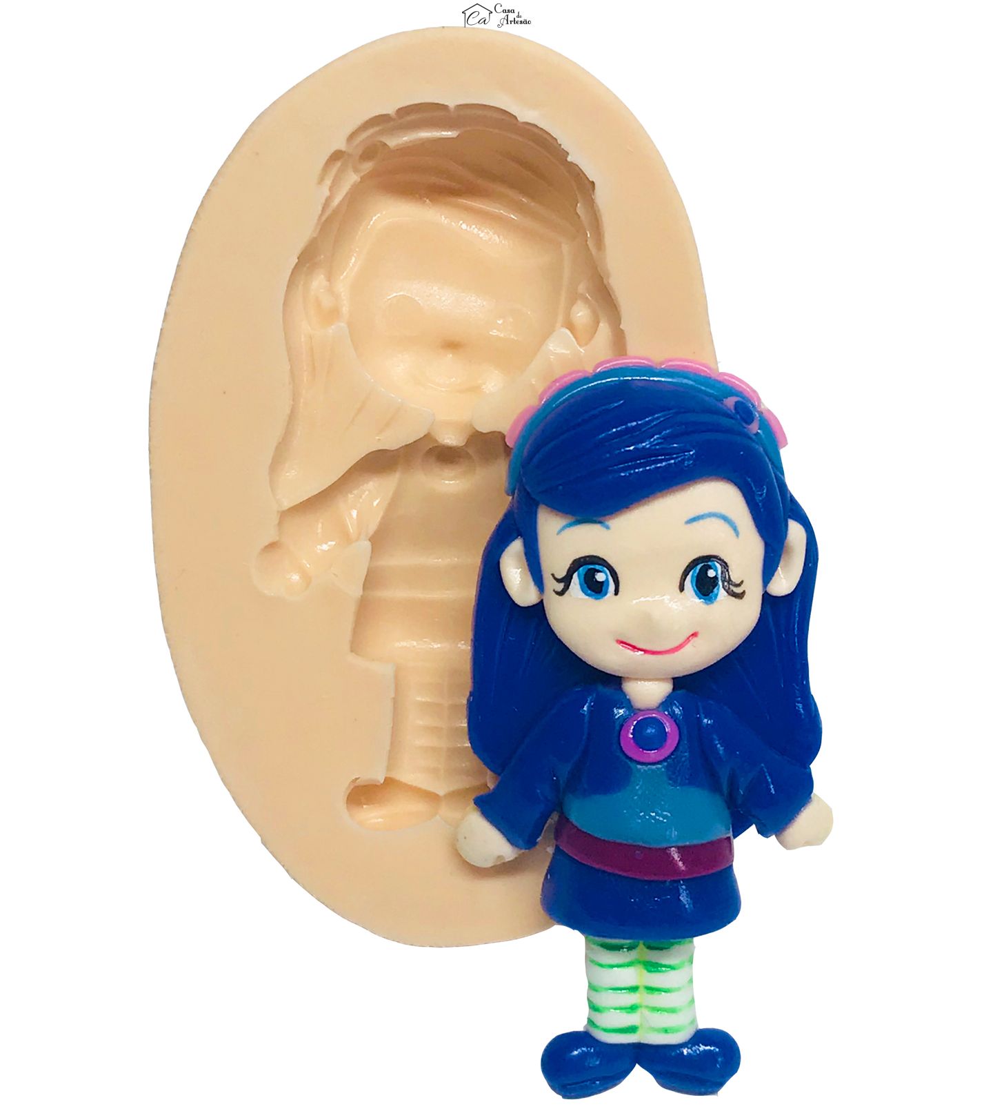 Molde de silicone - Moranguinho - Amora Linda - Boneca Grande - P526