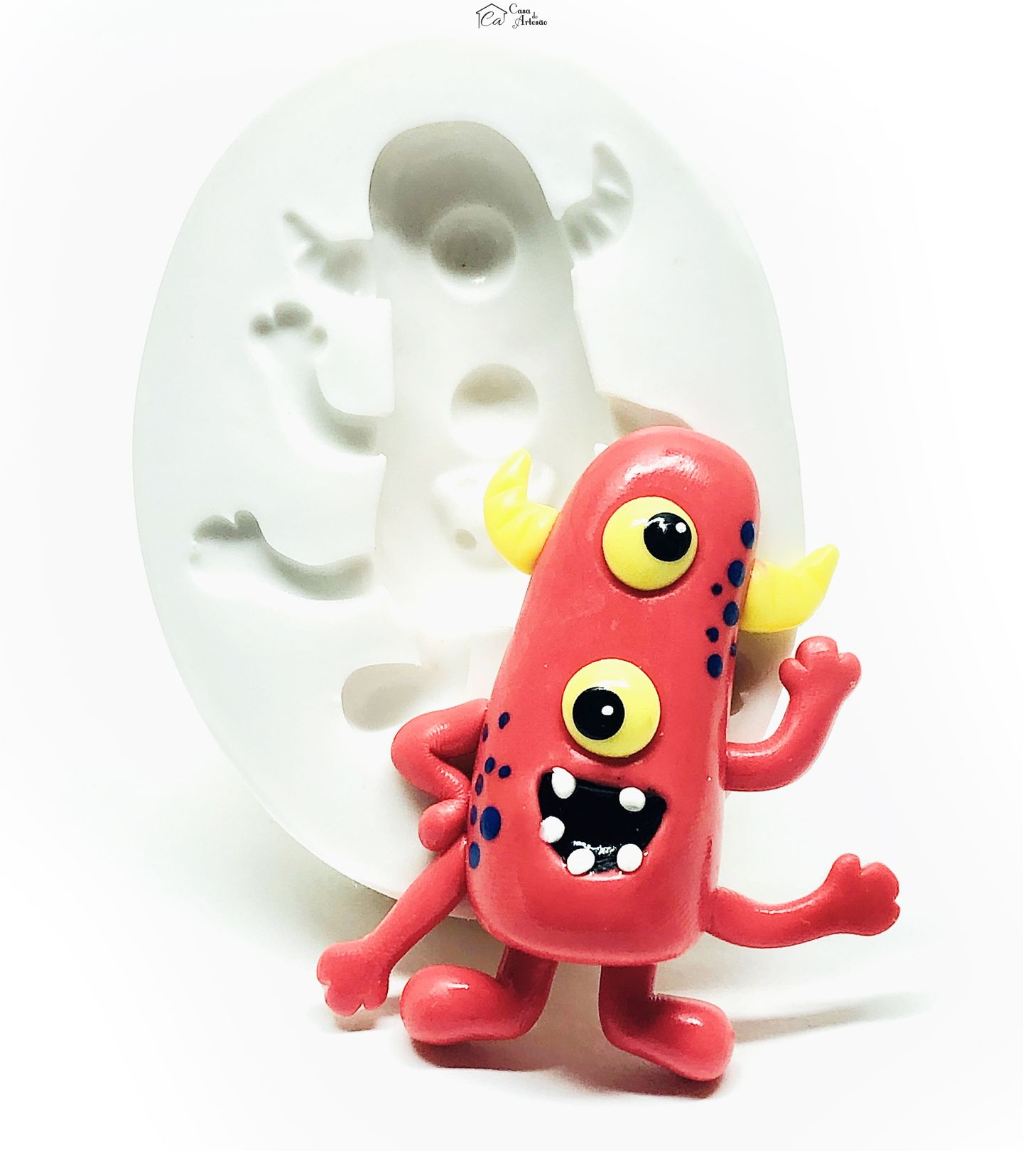 Molde de silicone - Monstrinhos - Mod.02 - Grande - P989