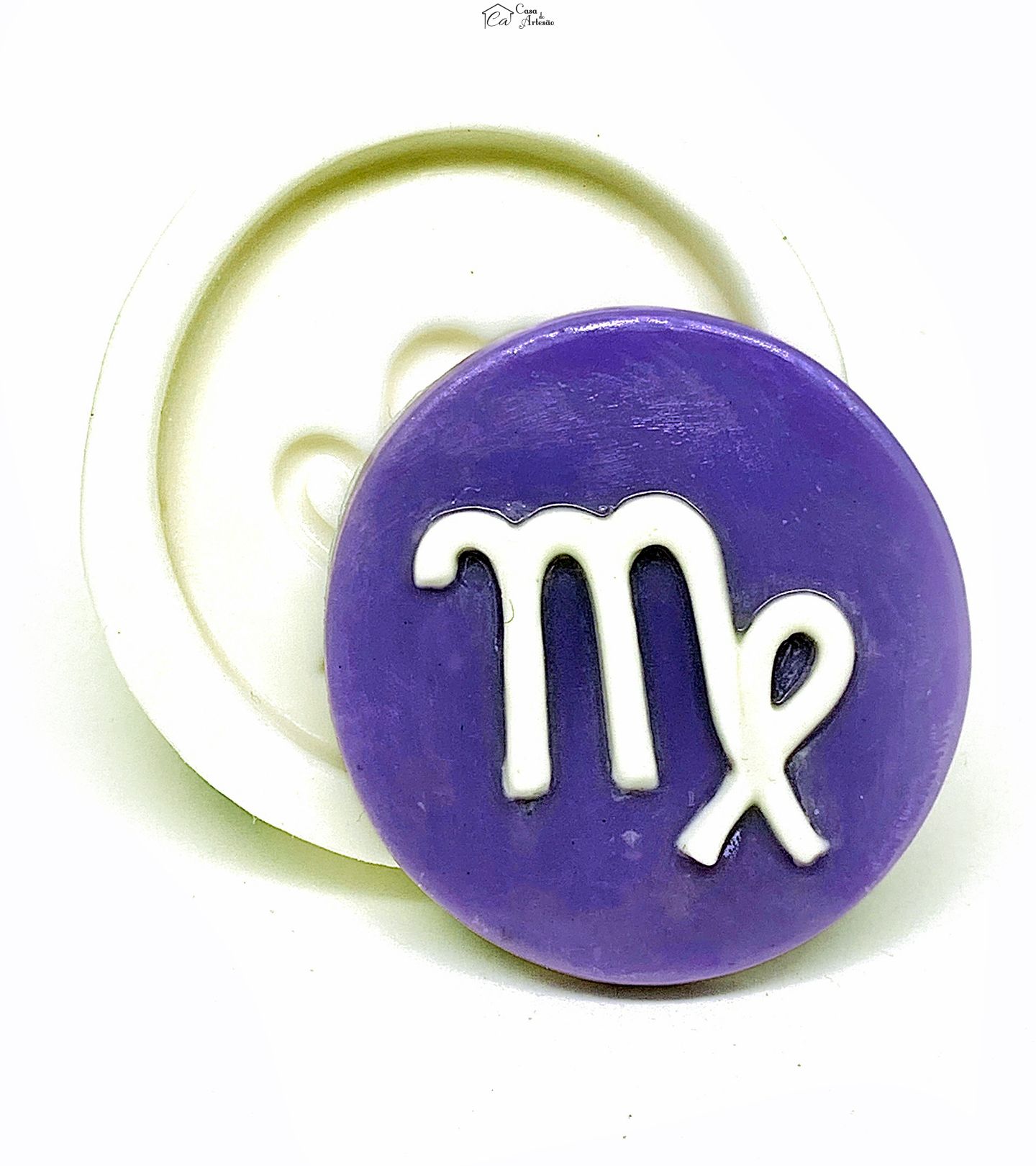 Molde de silicone - Horoscopo - Simbolo - Virgem - Grande - P1137
