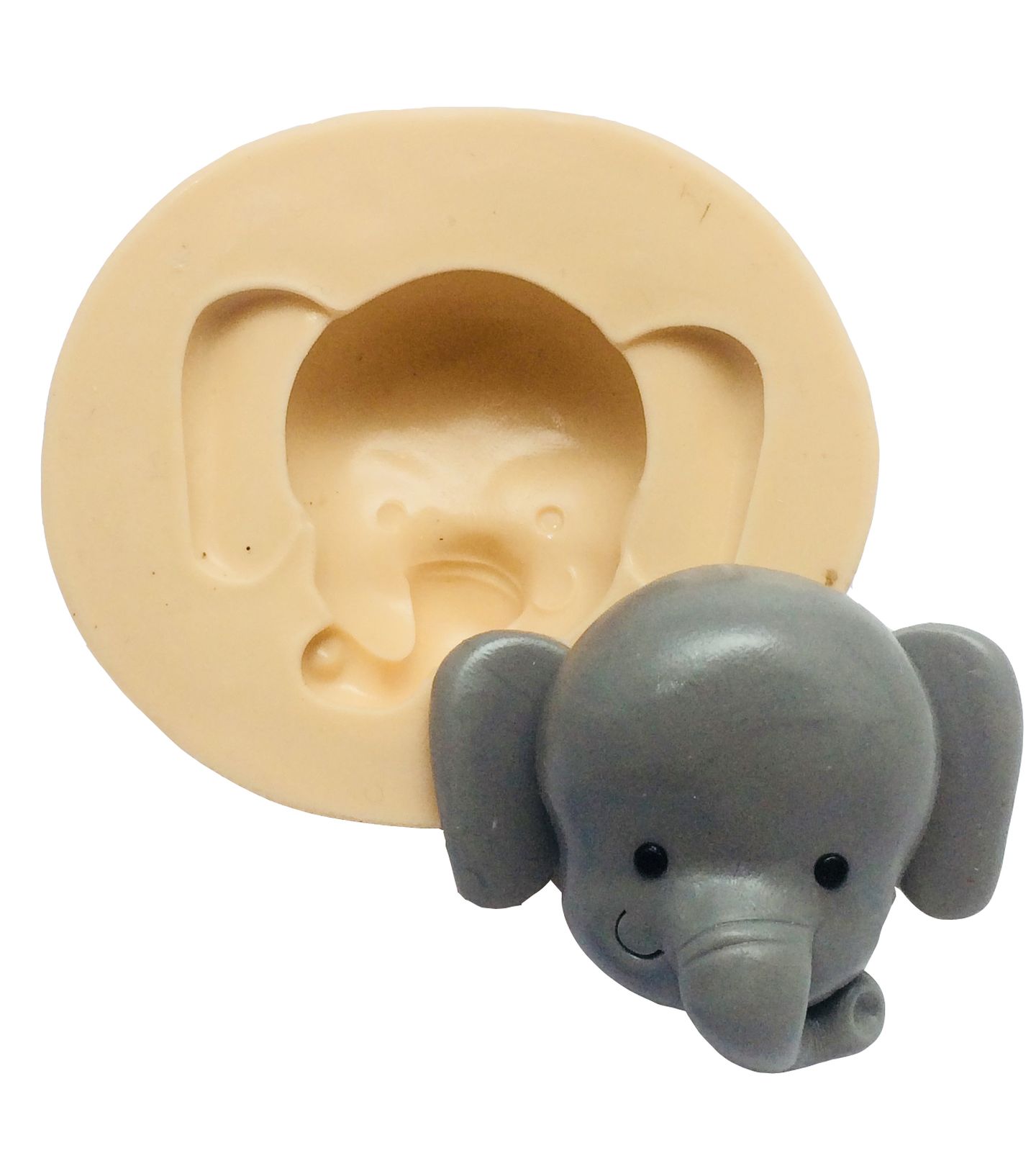 Molde de silicone - Safari - Rosto Elefante Grande - P303