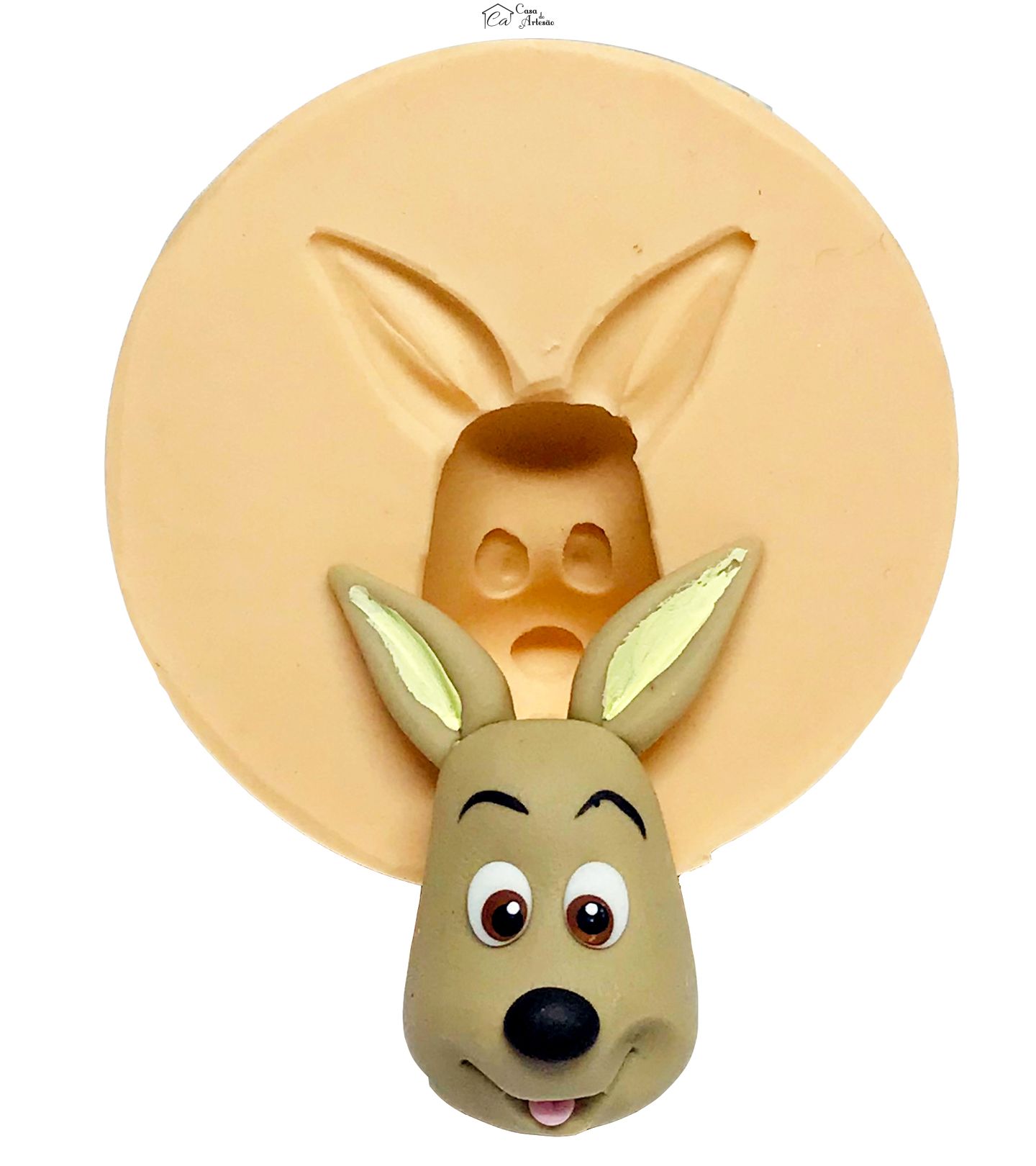 Molde de silicone - Canguru - Rosto - Pequeno - P576