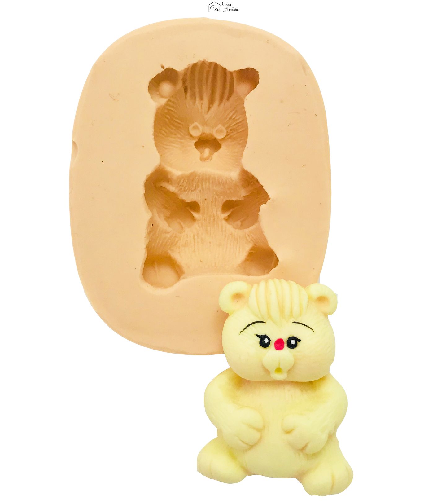 Molde de silicone - Urso c/ Mão Na Barriga