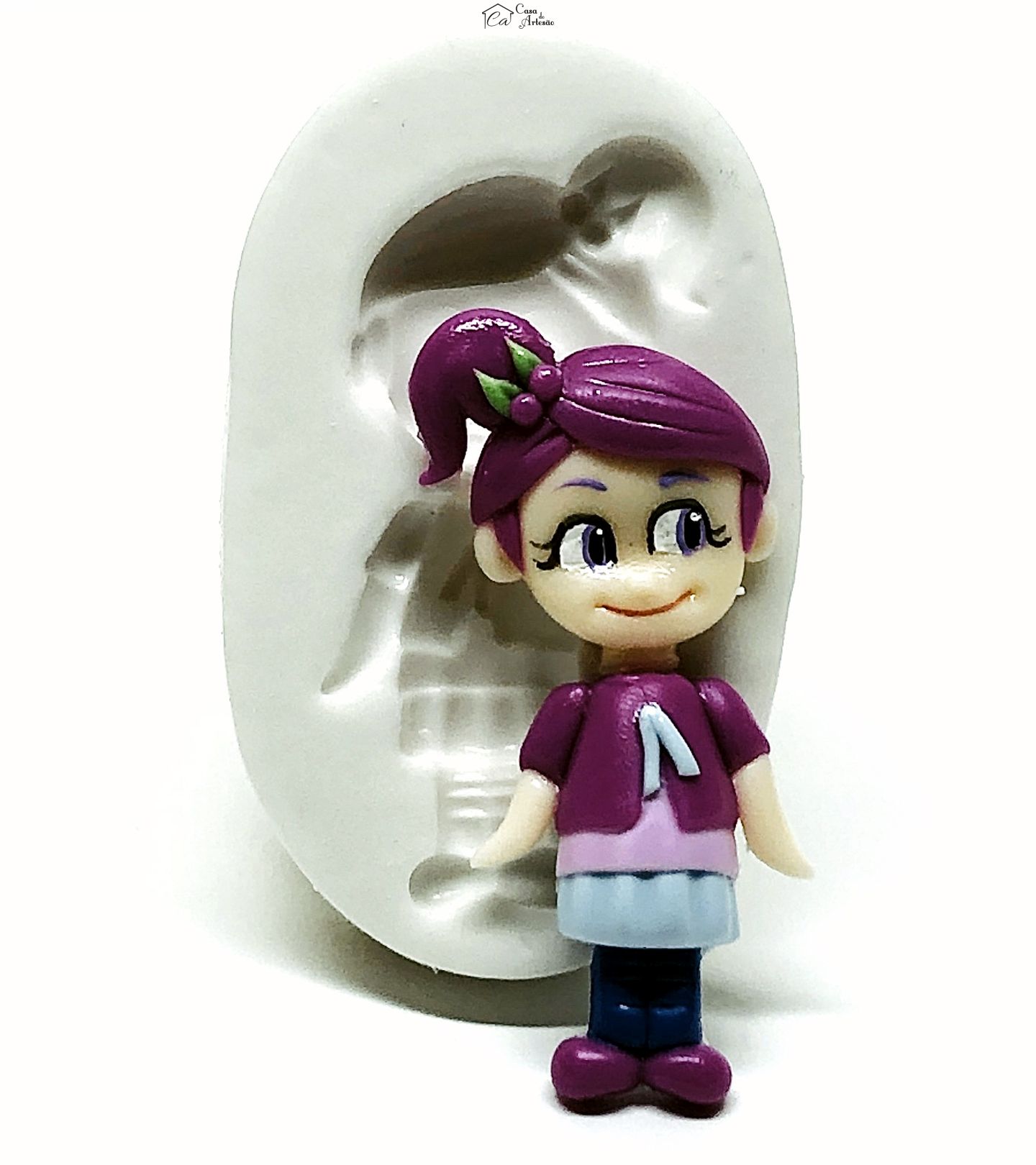 Molde de silicone - Moranguinho - Ameixinha - Boneca Media - P993