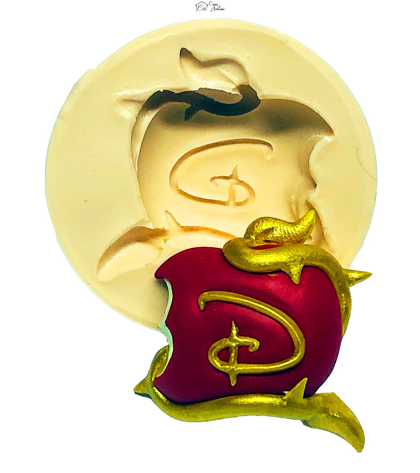 Molde de silicone - Descendentes - Maça - Media - P698