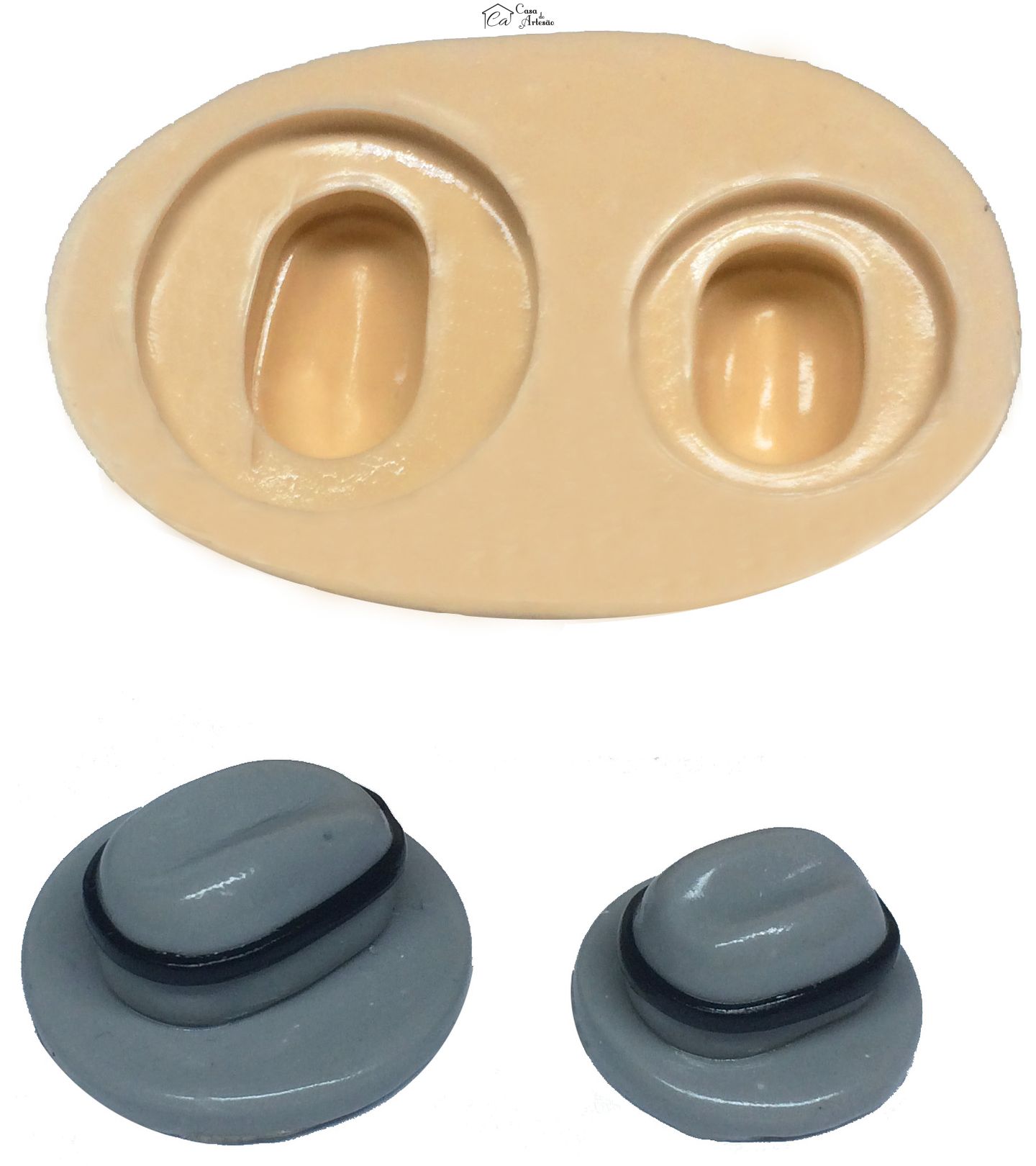 Molde de silicone - Chapeu - 02 Tamanhos - P266