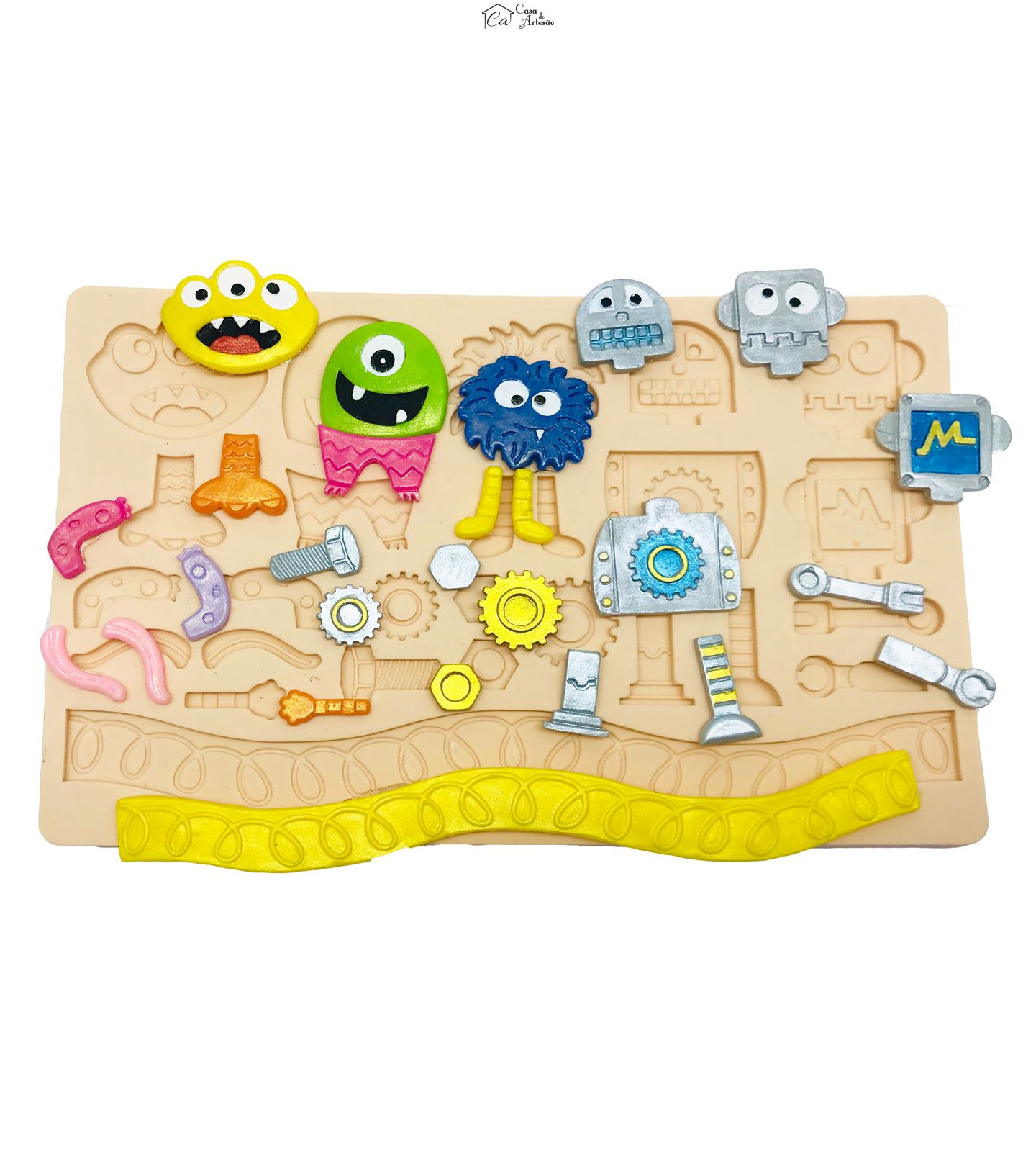 Molde de silicone - Border - Decorações Para Bolo - Mod.14 - Pe