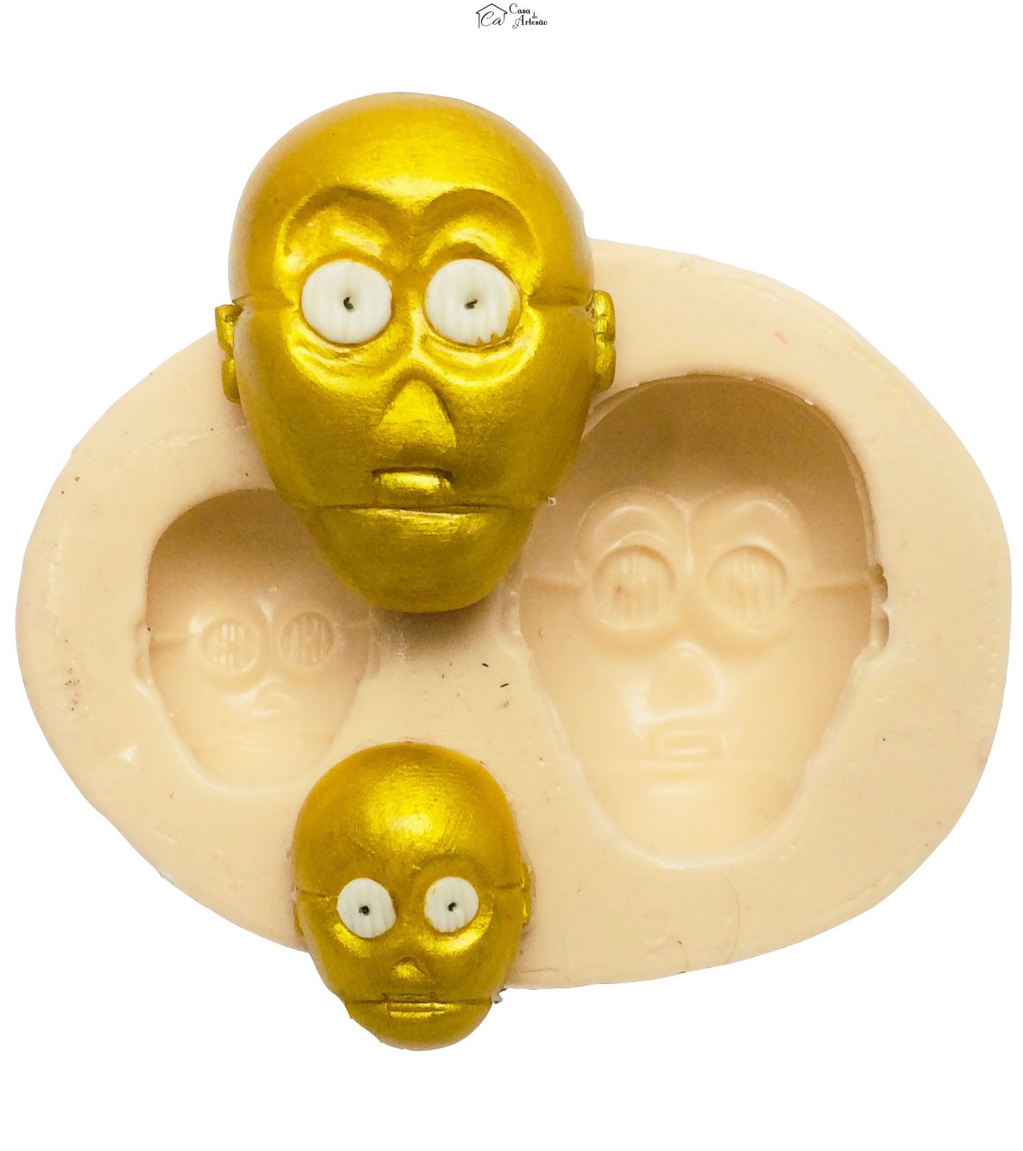 Molde de silicone - Guerra nas Estrelas - Robo C-3PO - 02 Tamanhos - P205