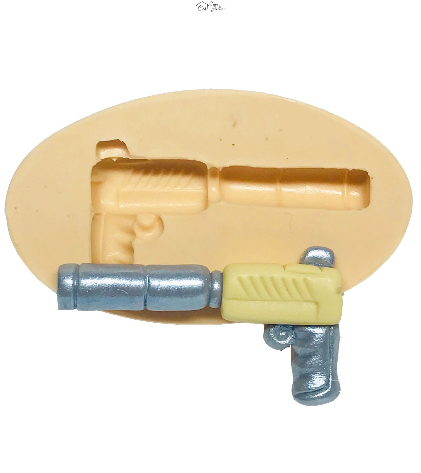 Molde de silicone - Fortnite - Pistola Silenciada - Media - P561