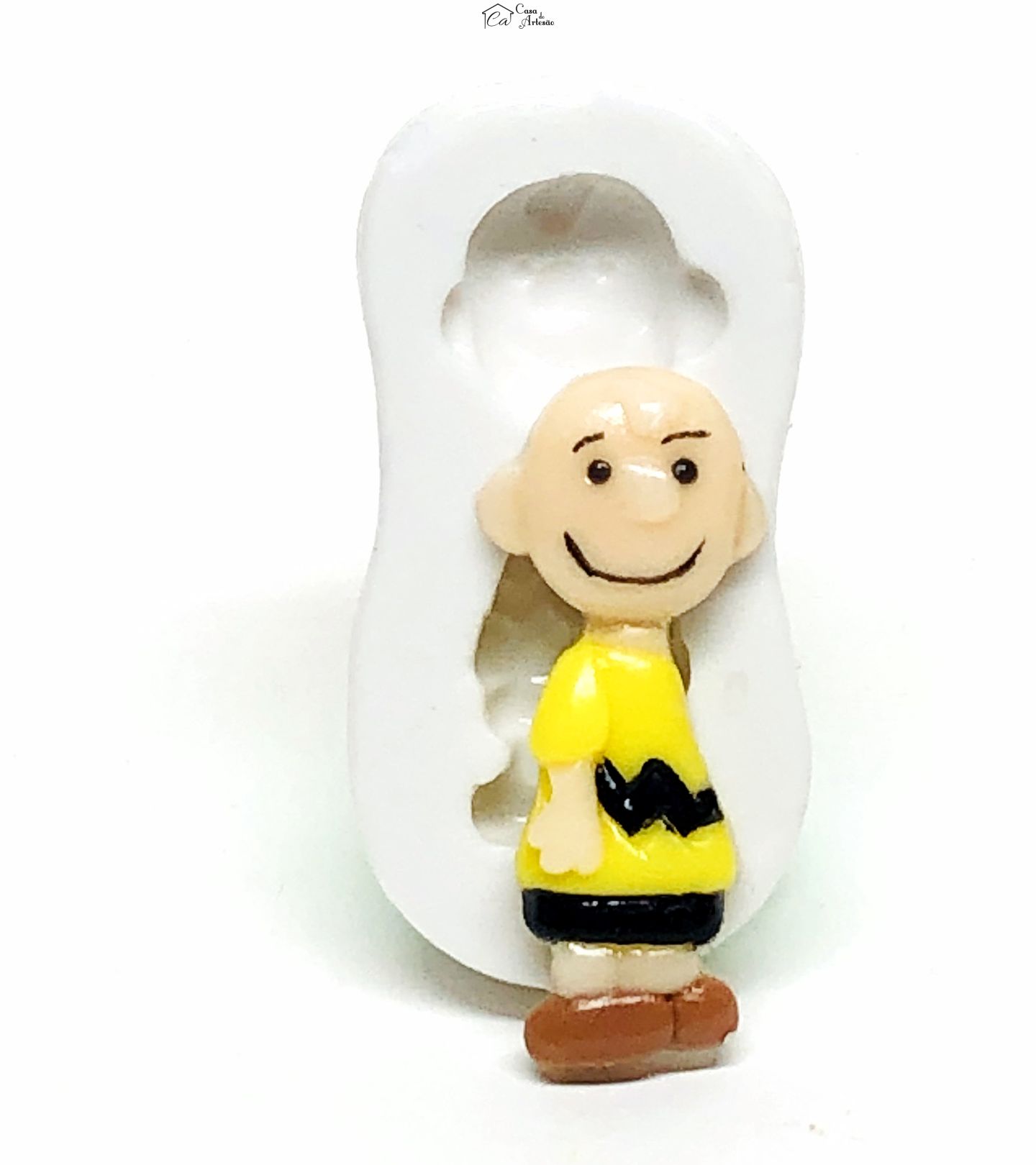 Molde de silicone - Turma do Snoopy - Charlie Brown - Pequeno - P1077